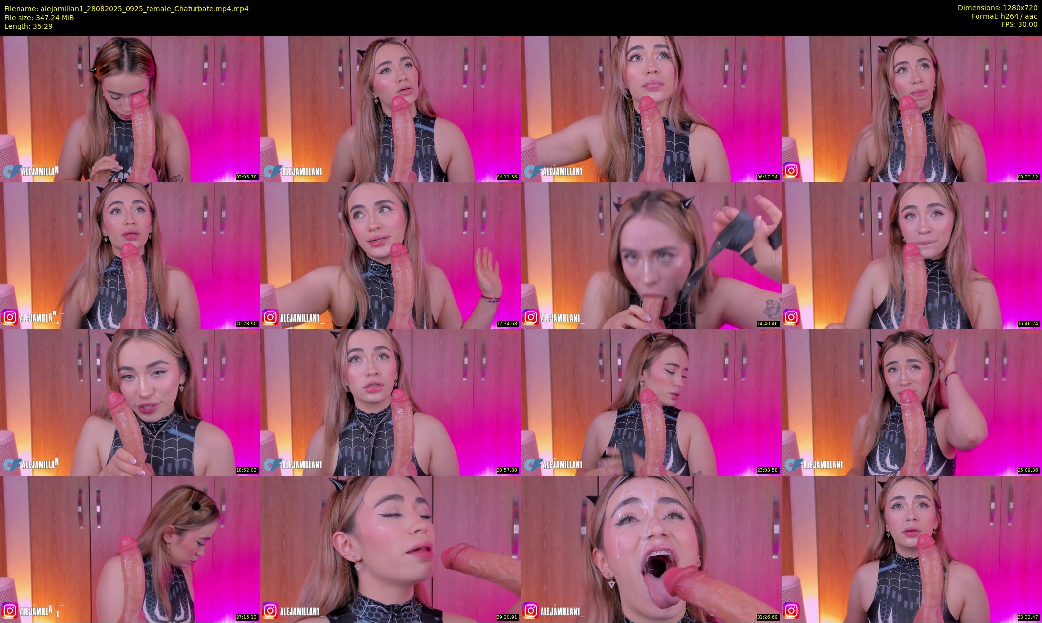 alejamillan1 — 36 minute Chaturbate female cam show recording, 720p, Aug 28, 2025