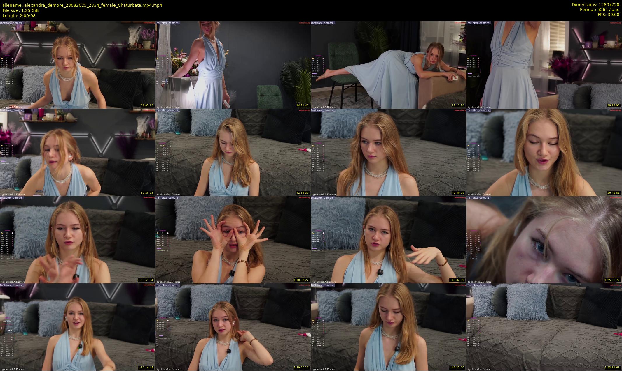 alexandra_demore — 121 minute Chaturbate female cam show recording, 720p, Aug 28, 2025