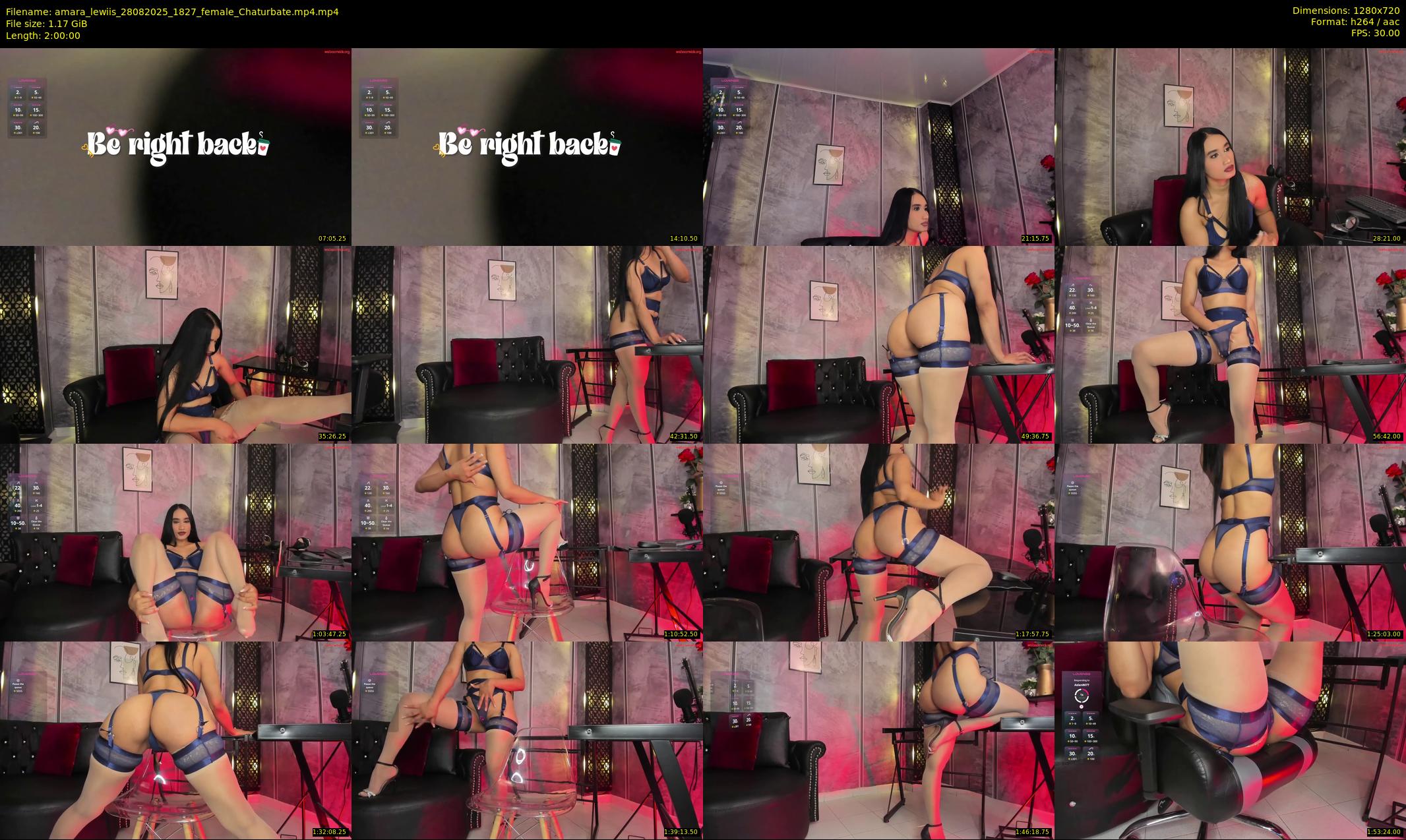 amara_lewiis — 120 minute Chaturbate female cam show recording, 720p, Aug 28, 2025
