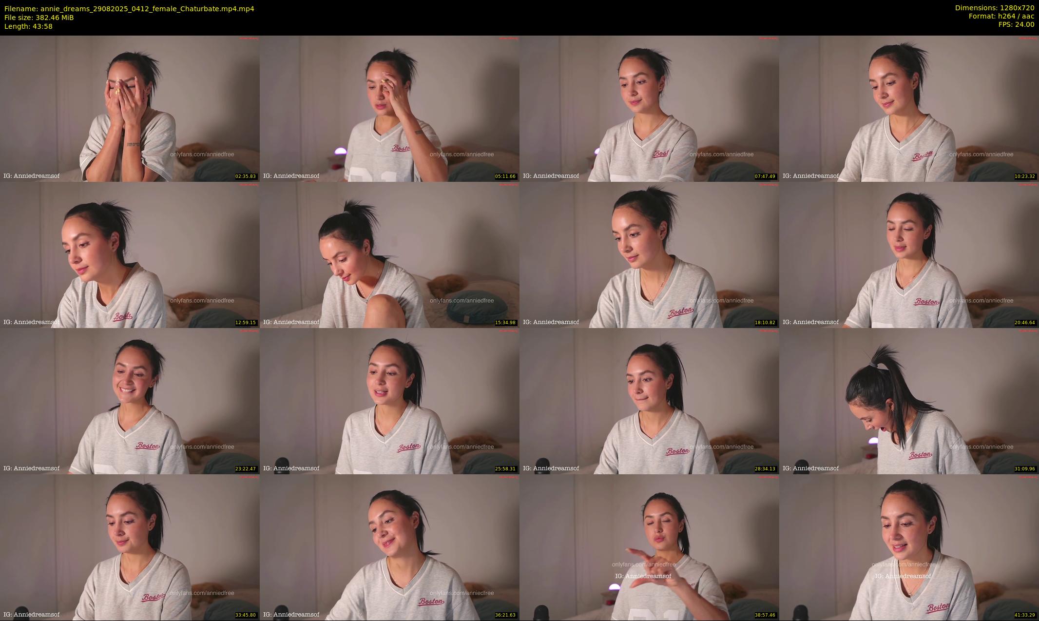 annie_dreams — 44 minute Chaturbate female cam show recording, 720p, Aug 29, 2025