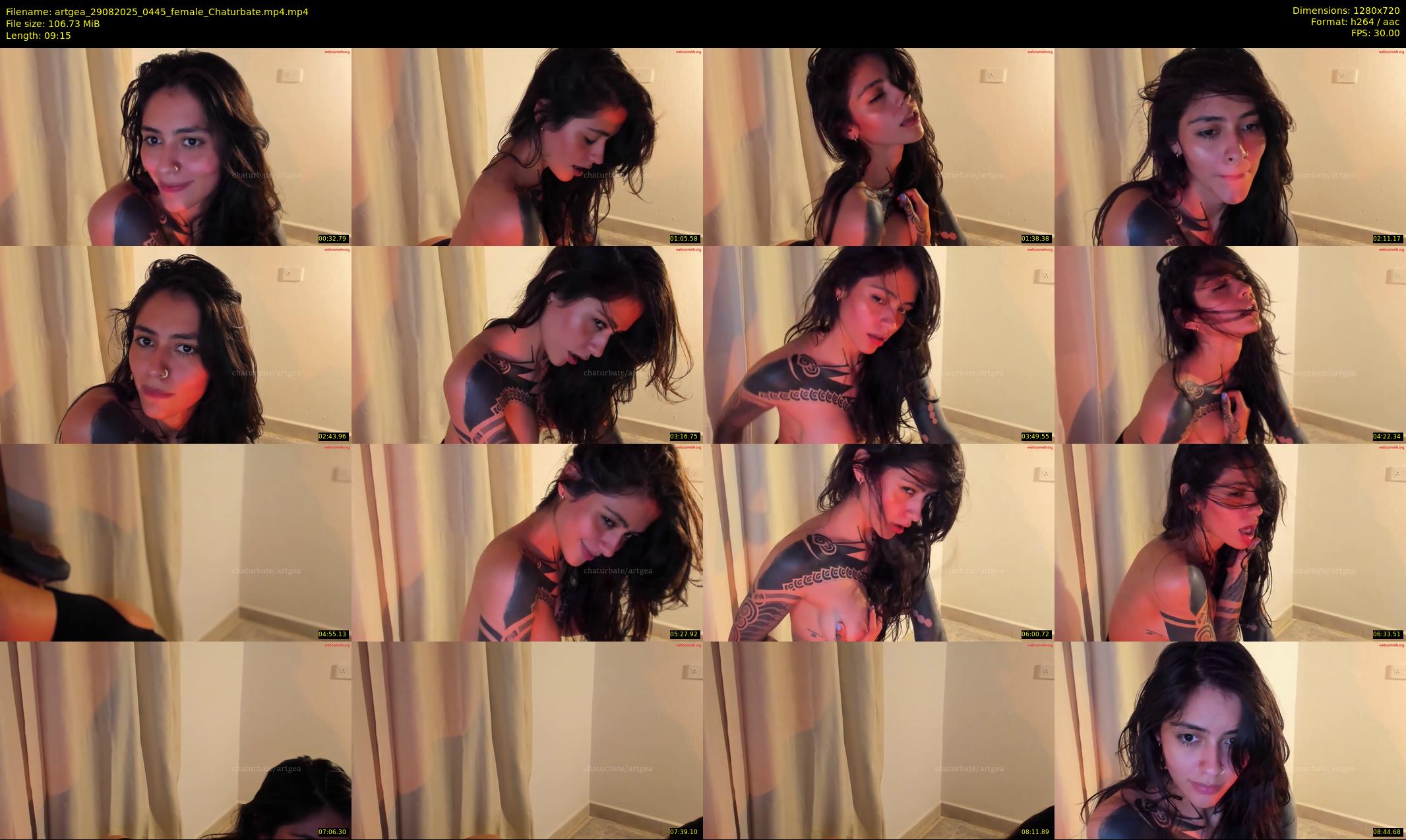 artgea — 10 minute Chaturbate female cam show recording, 720p, Aug 29, 2025