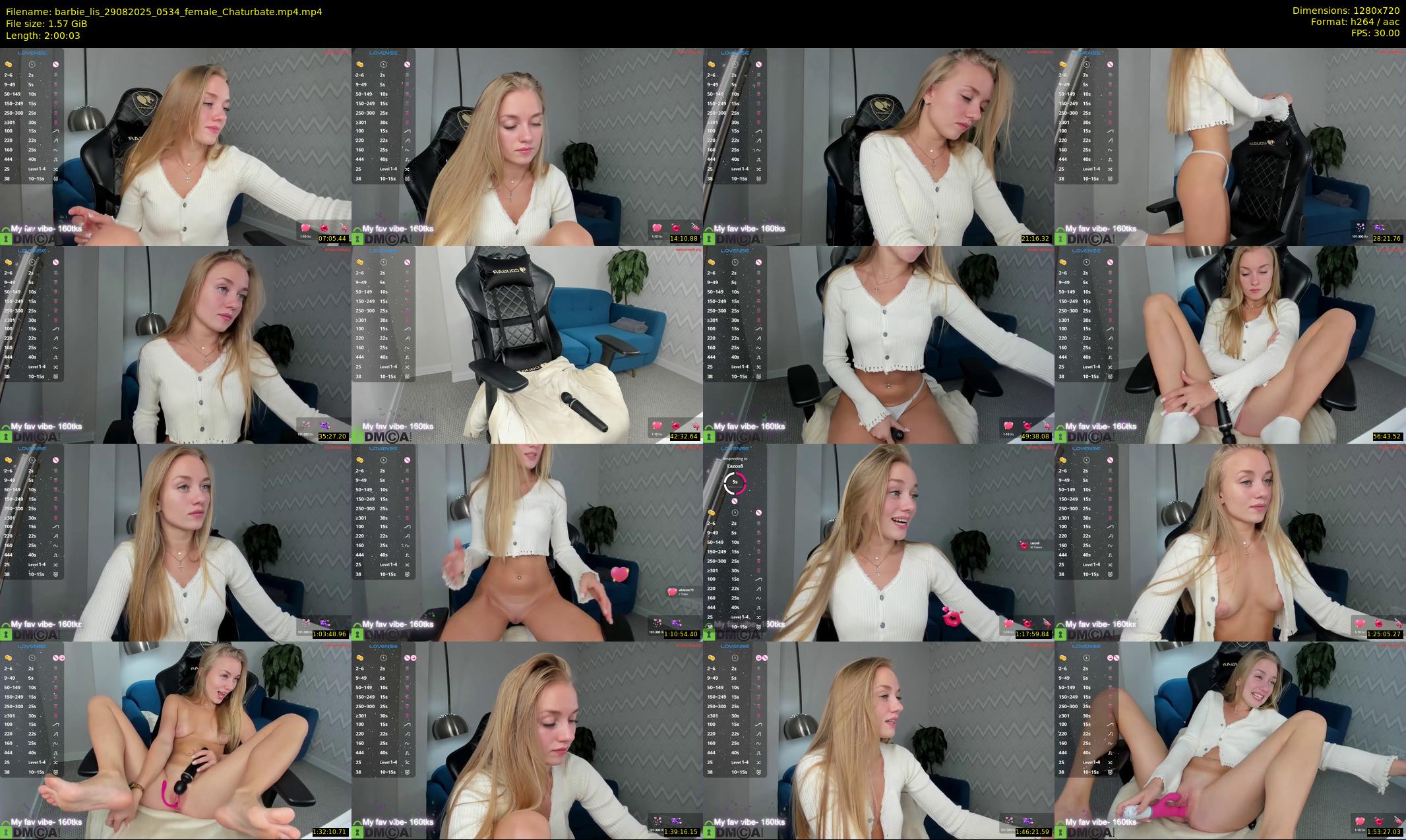 barbie_lis — 121 minute Chaturbate female cam show recording, 720p, Aug 29, 2025