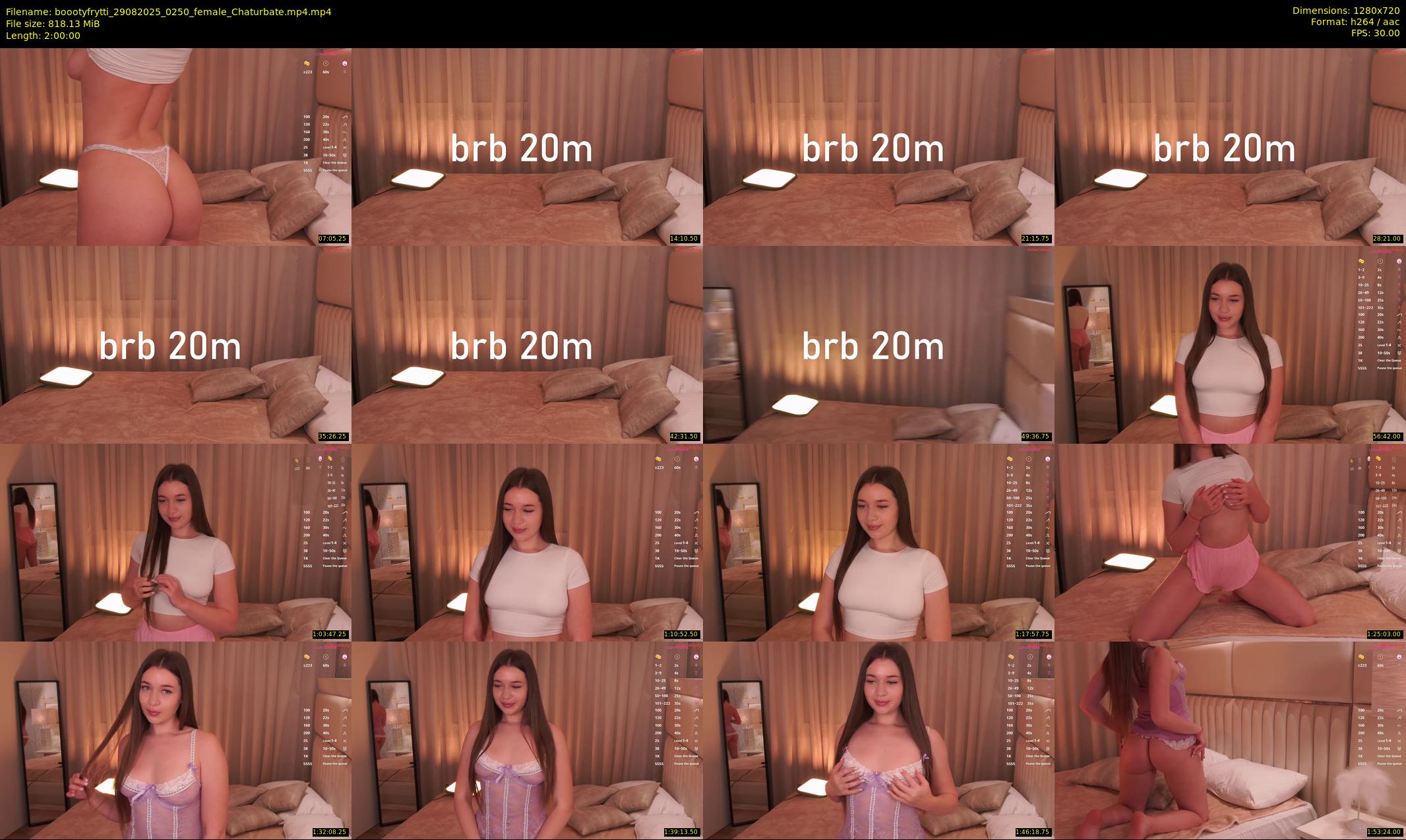 boootyfrytti — 120 minute Chaturbate female cam show recording, 720p, Aug 29, 2025