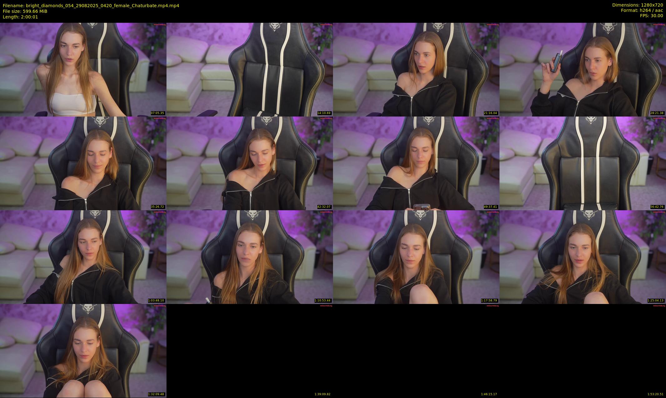 bright_diamonds_054 — 121 minute Chaturbate couple cam show recording, 720p, Aug 29, 2025