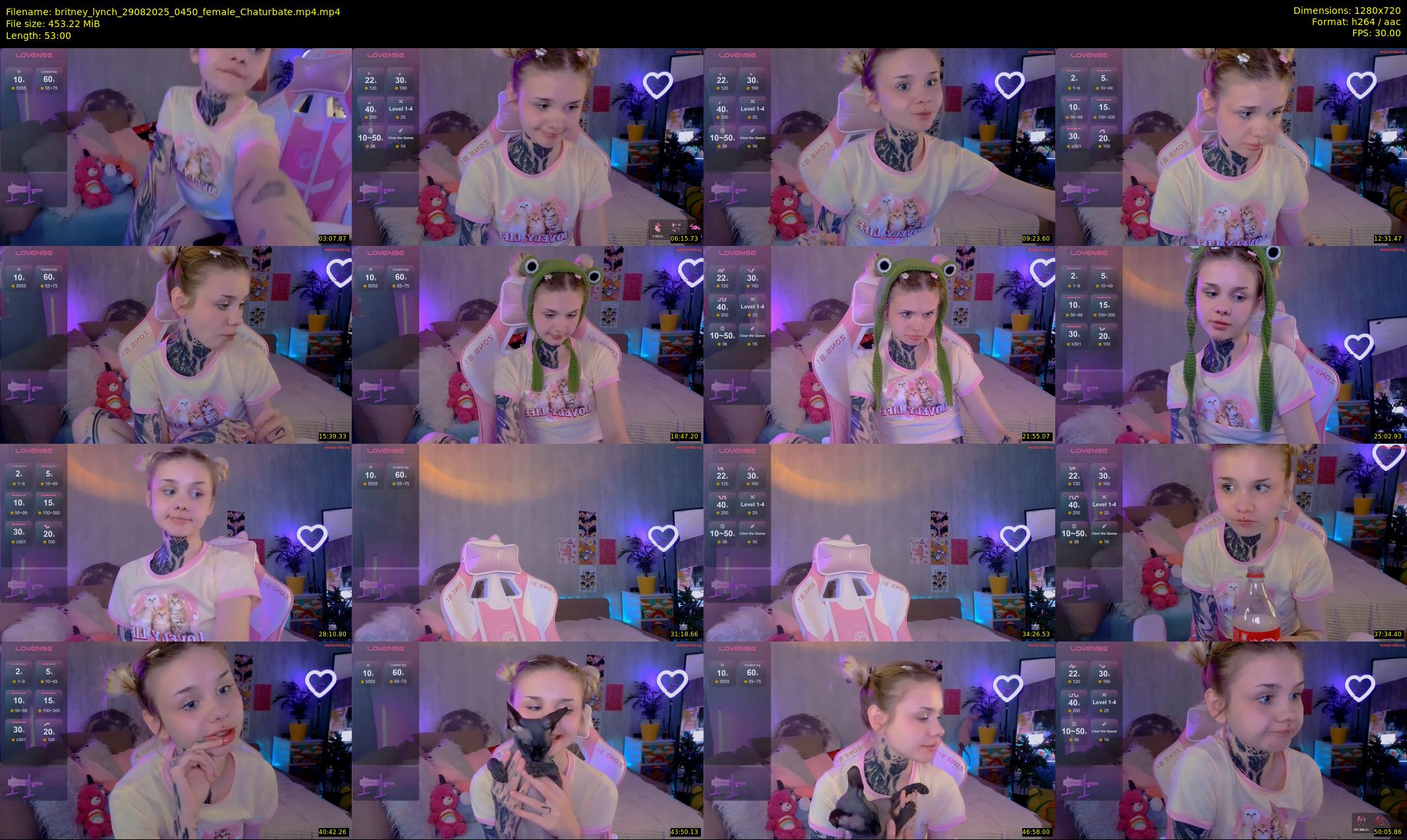 britney_lynch — 53 minute Chaturbate female cam show recording, 720p, Aug 29, 2025