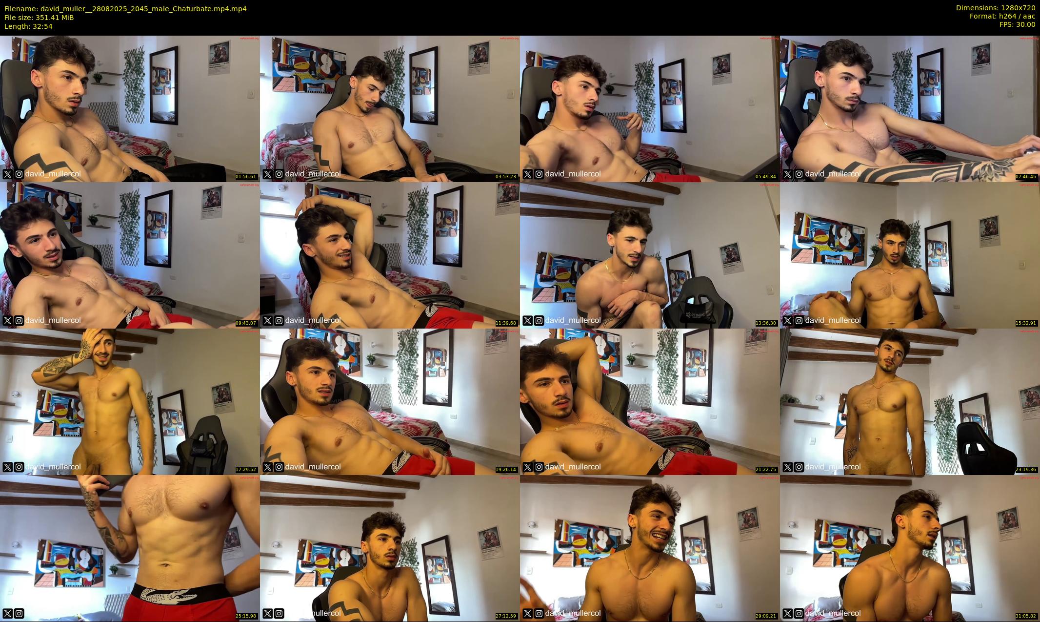 david_muller_ — 33 minute Chaturbate male cam show recording, 720p, Aug 28, 2025