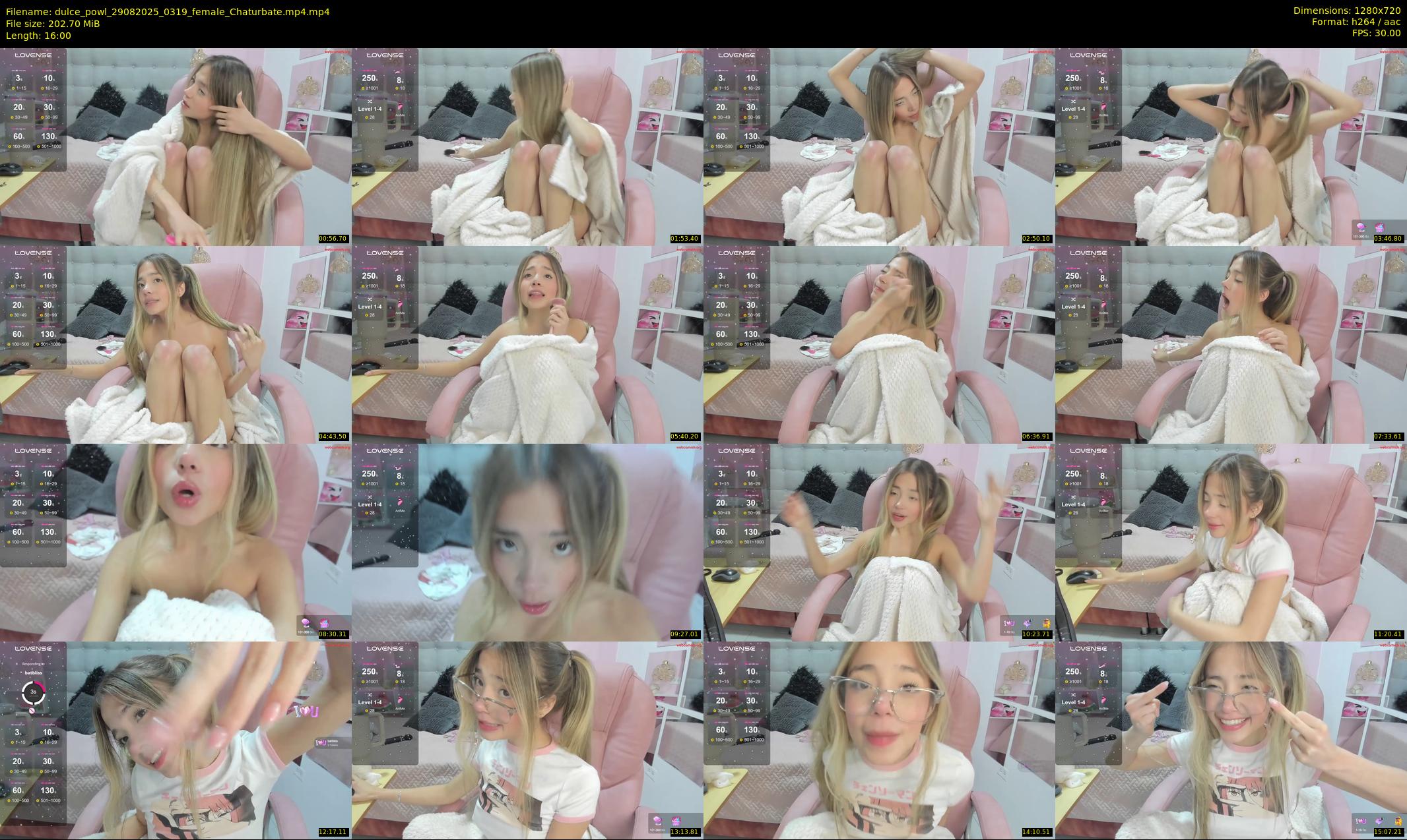 dulce_powl — 16 minute Chaturbate female cam show recording, 720p, Aug 29, 2025