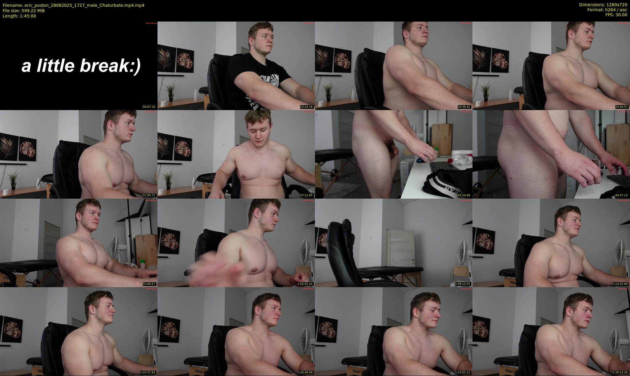 eric_poston — 105 minute Chaturbate male cam show recording, 720p, Aug 28, 2025