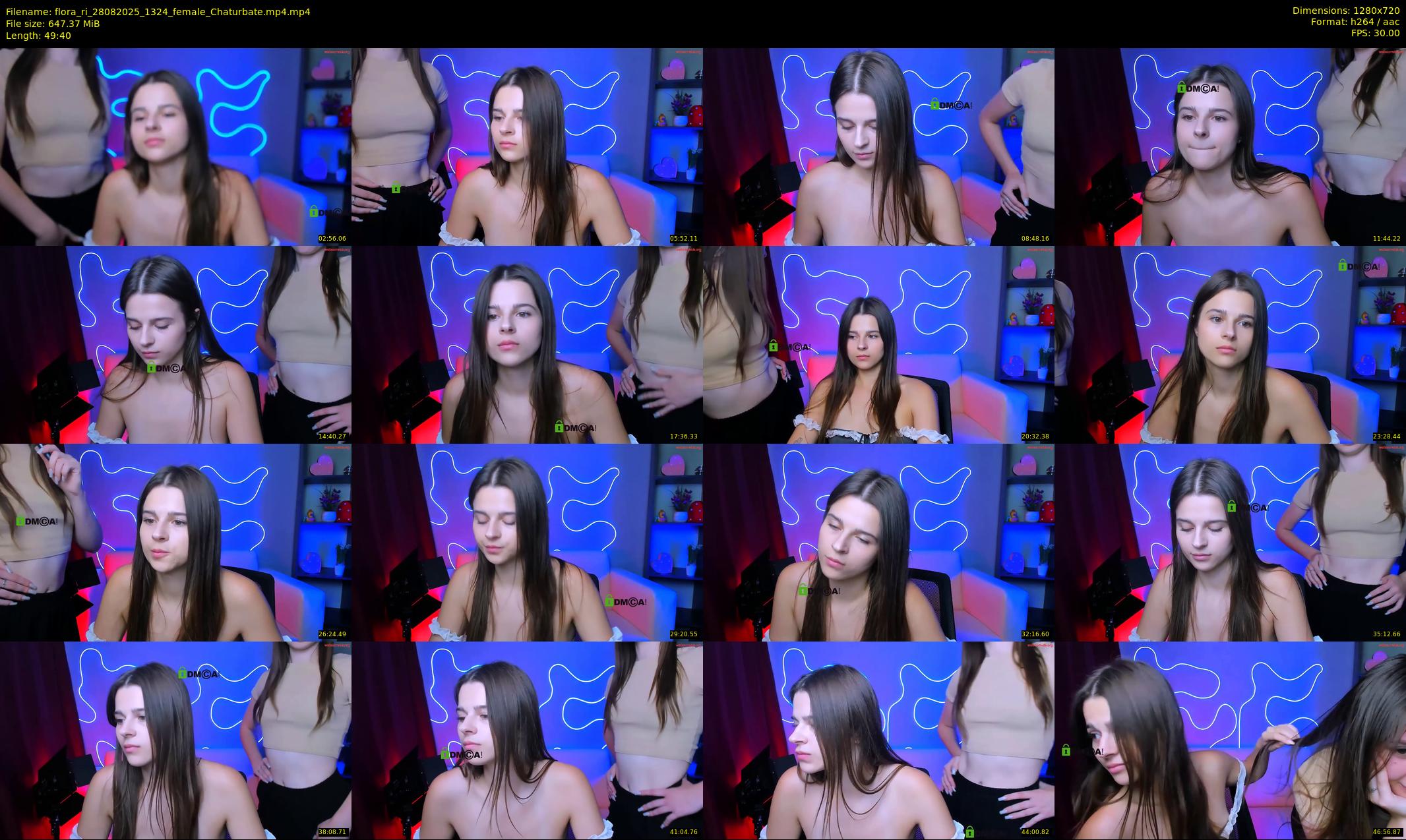 flora_ri — 50 minute Chaturbate female cam show recording, 720p, Aug 28, 2025