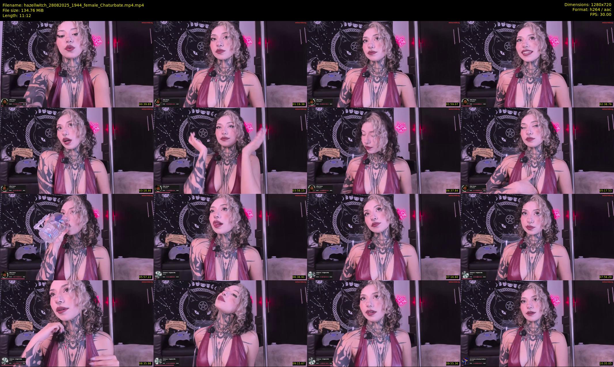 hazellwitch — 12 minute Chaturbate female cam show recording, 720p, Aug 28, 2025