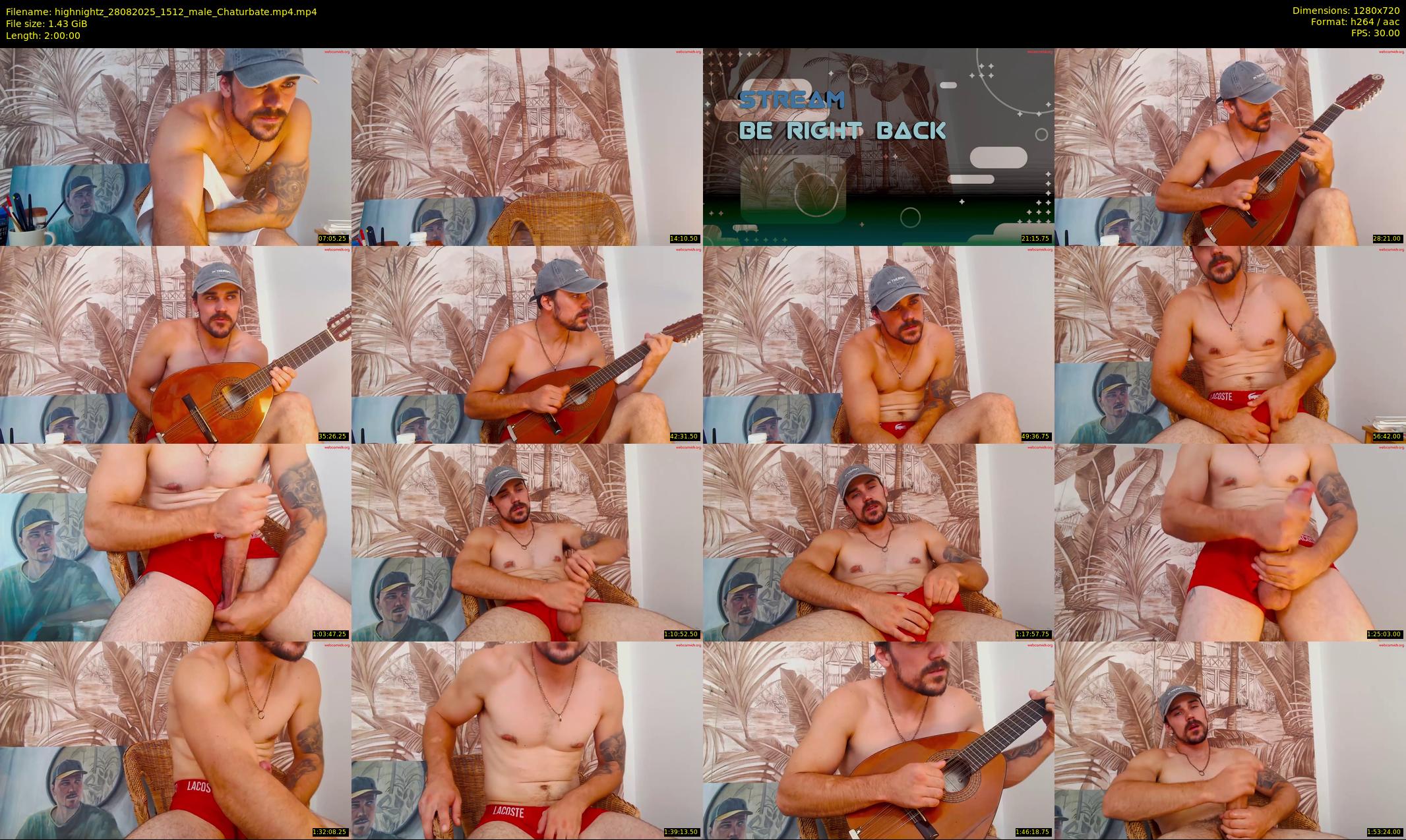 highnightz — 120 minute Chaturbate male cam show recording, 720p, Aug 28, 2025