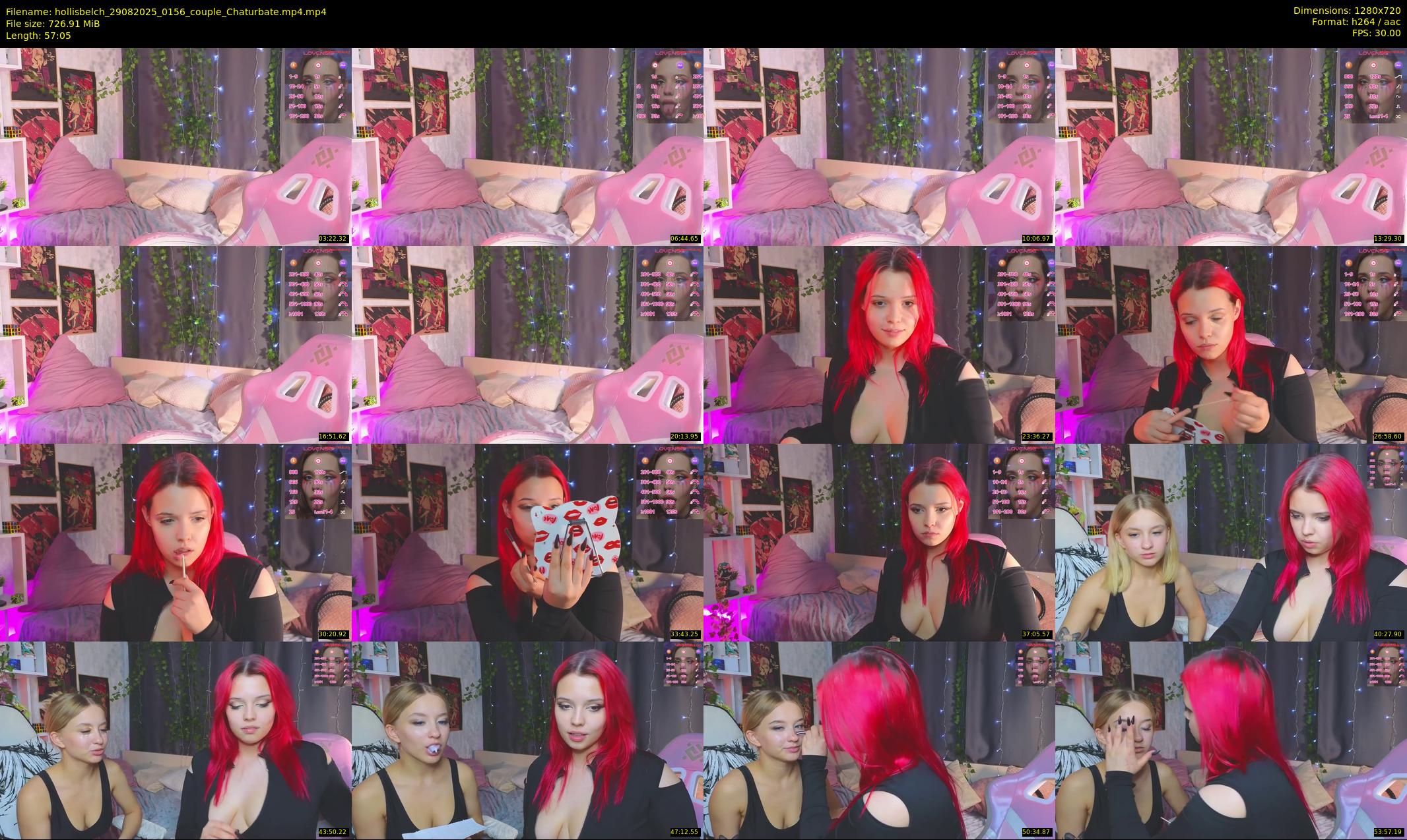 hollisbelch — 58 minute Chaturbate female cam show recording, 720p, Aug 29, 2025