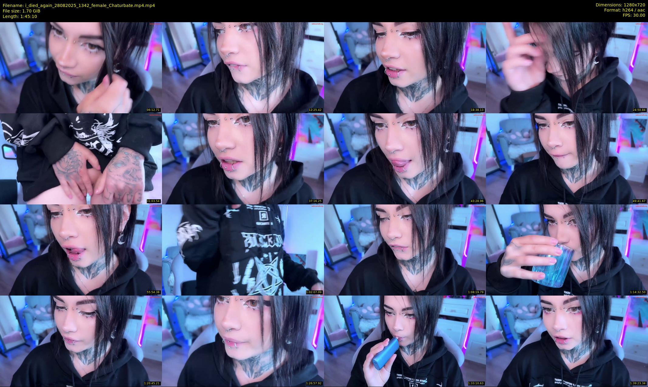 i_died_again — 106 minute Chaturbate female cam show recording, 720p, Aug 28, 2025