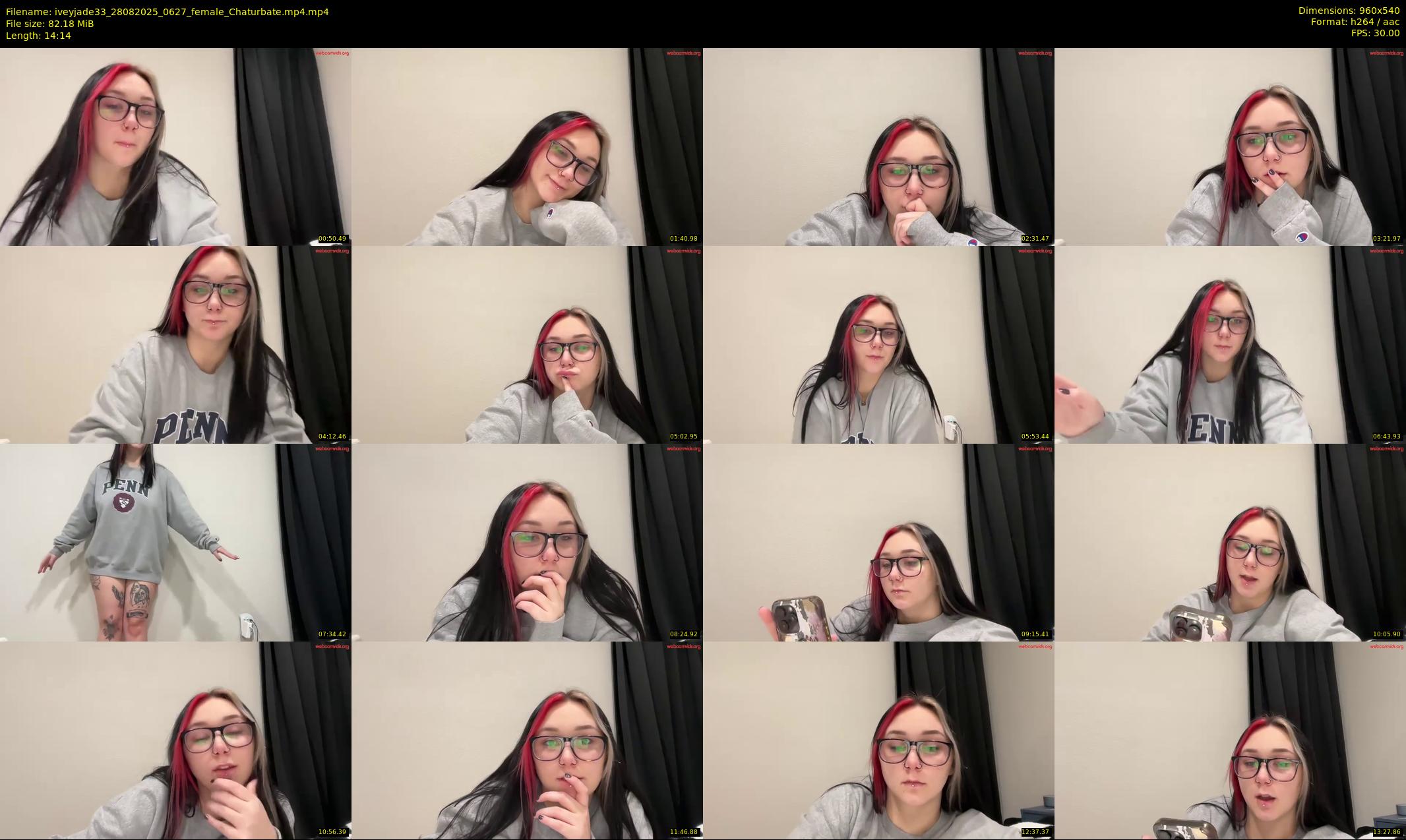 iveyjade33 — 15 minute Chaturbate female cam show recording, 480p, Aug 28, 2025