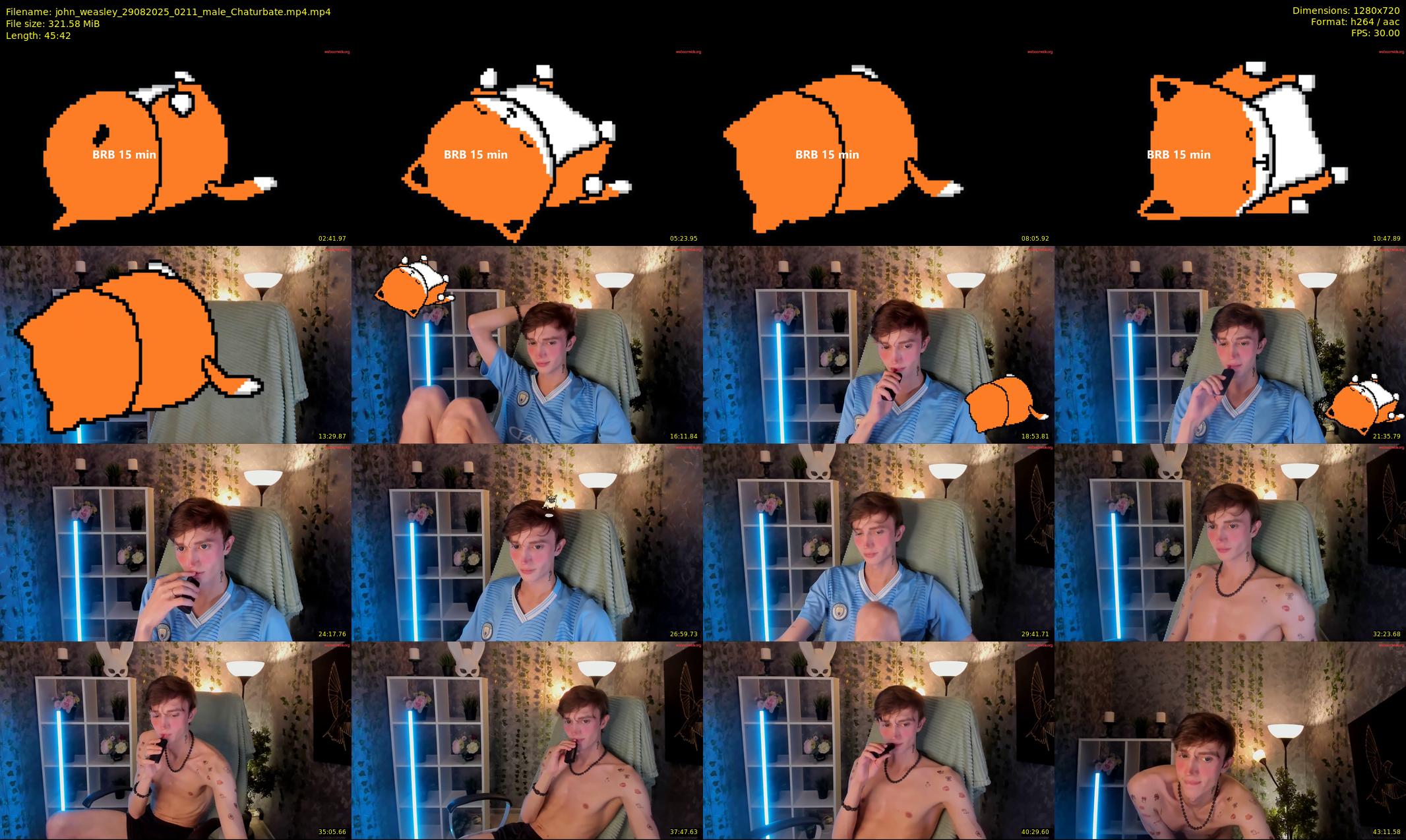 john_weasley — 46 minute Chaturbate male cam show recording, 720p, Aug 29, 2025
