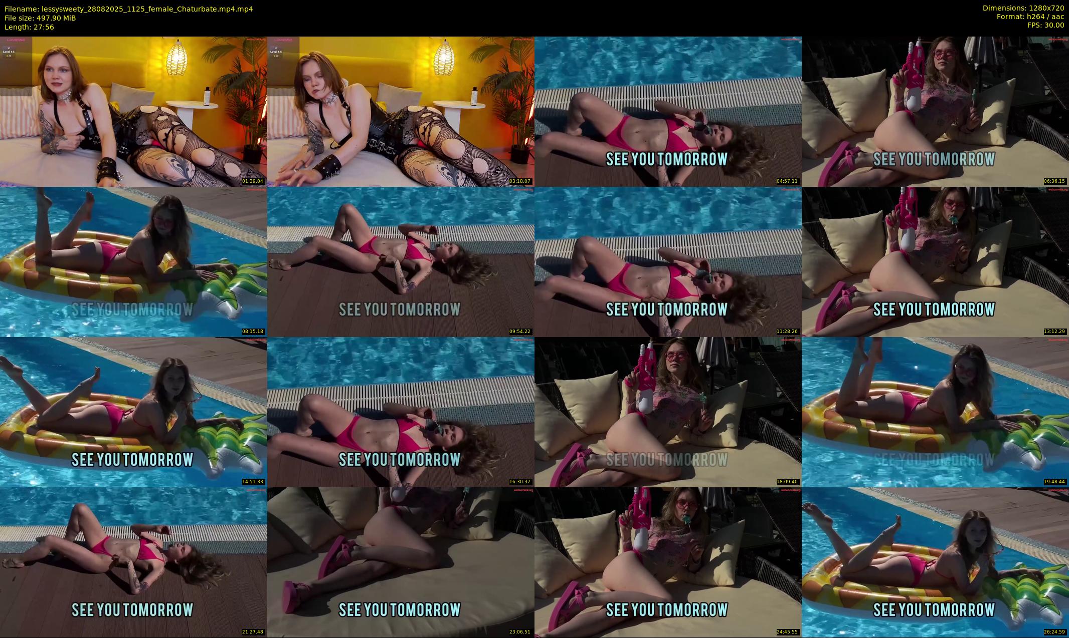 lessysweety — 28 minute Chaturbate female cam show recording, 720p, Aug 28, 2025