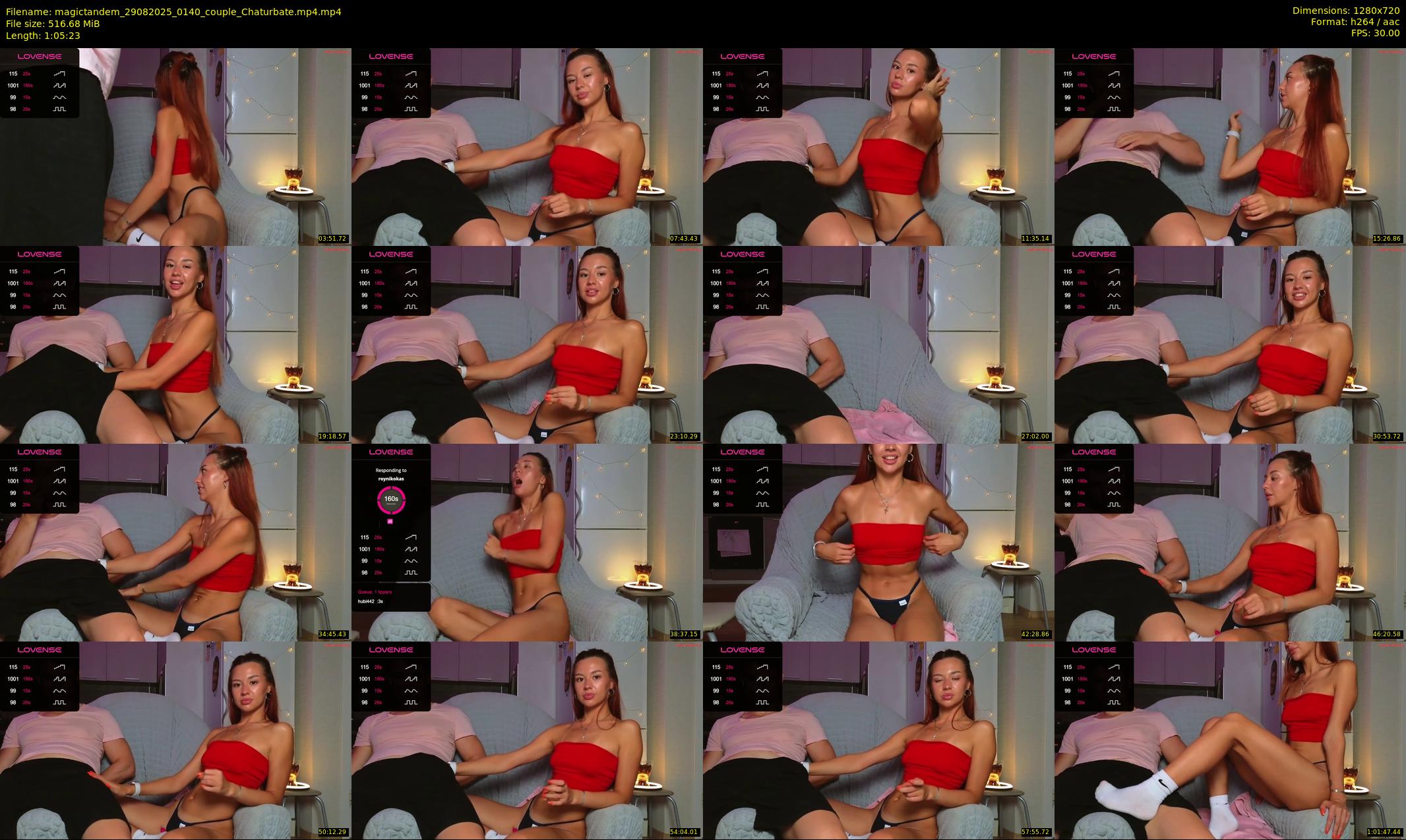 magictandem — 66 minute Chaturbate couple cam show recording, 720p, Aug 29, 2025