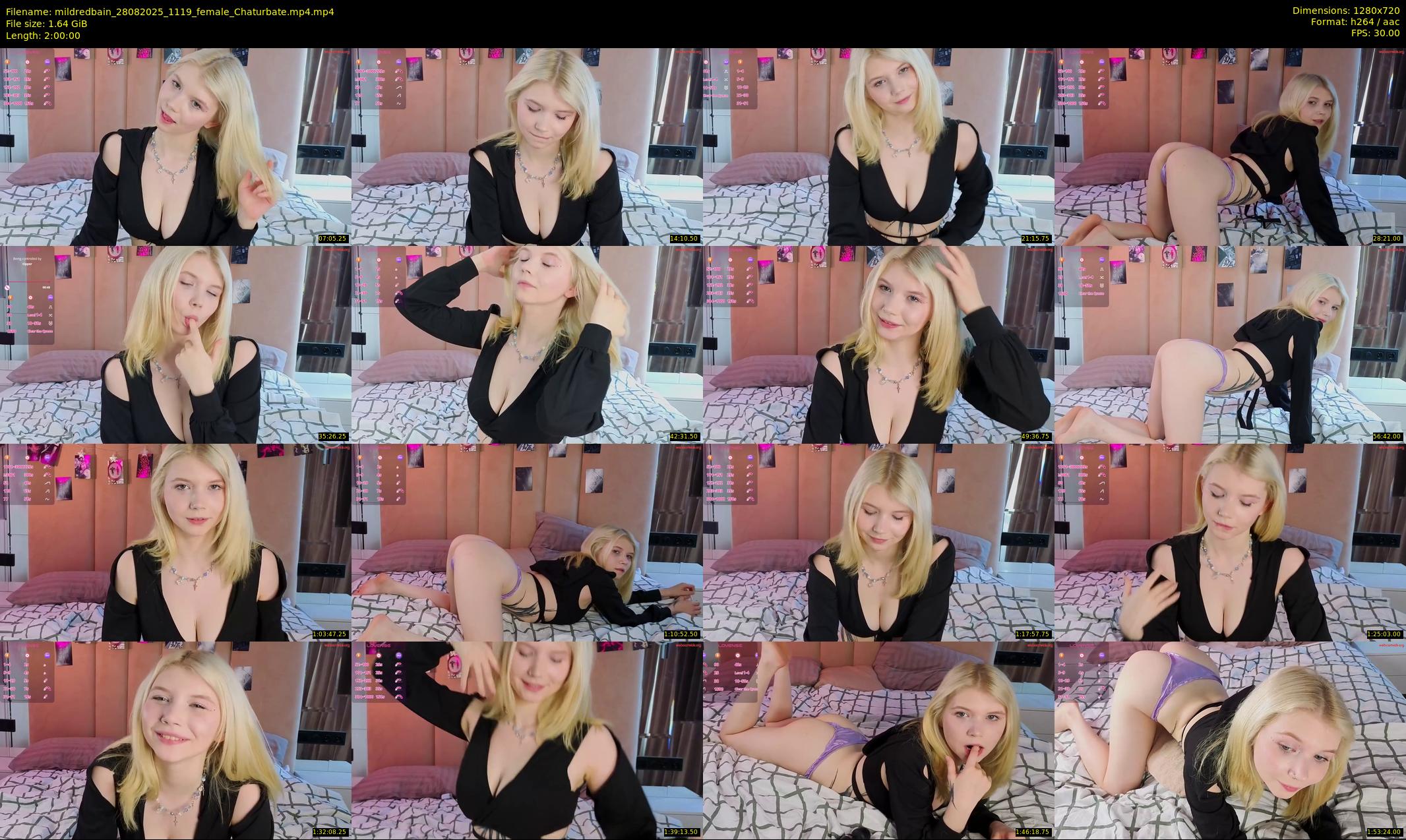 mildredbain — 120 minute Chaturbate female cam show recording, 720p, Aug 28, 2025