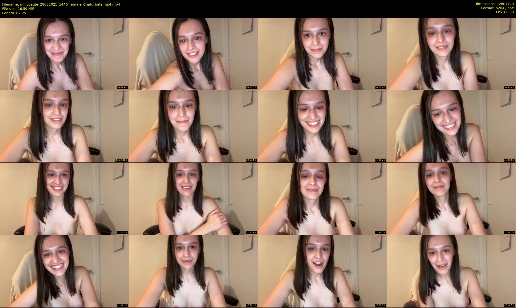 millypetite — 3 minute Chaturbate female cam show recording, 720p, Aug 28, 2025
