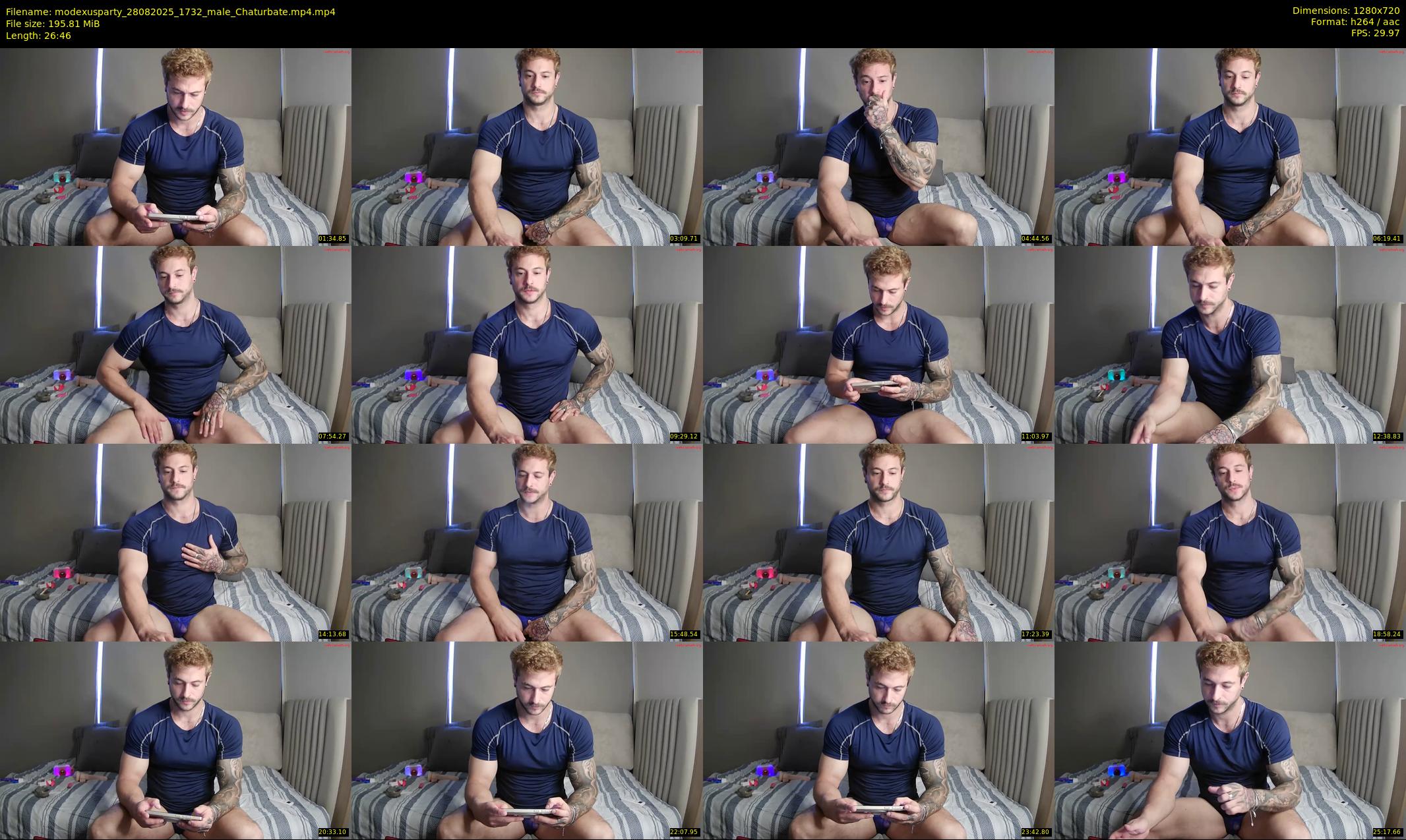 modexusparty — 27 minute Chaturbate male cam show recording, 720p, Aug 28, 2025