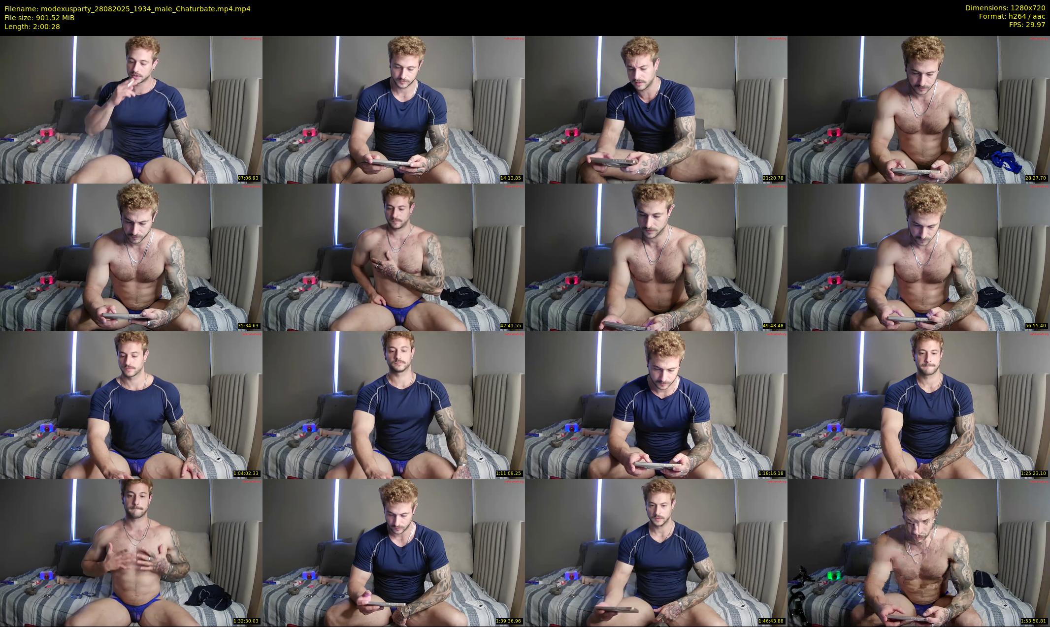 modexusparty — 121 minute Chaturbate male cam show recording, 720p, Aug 28, 2025