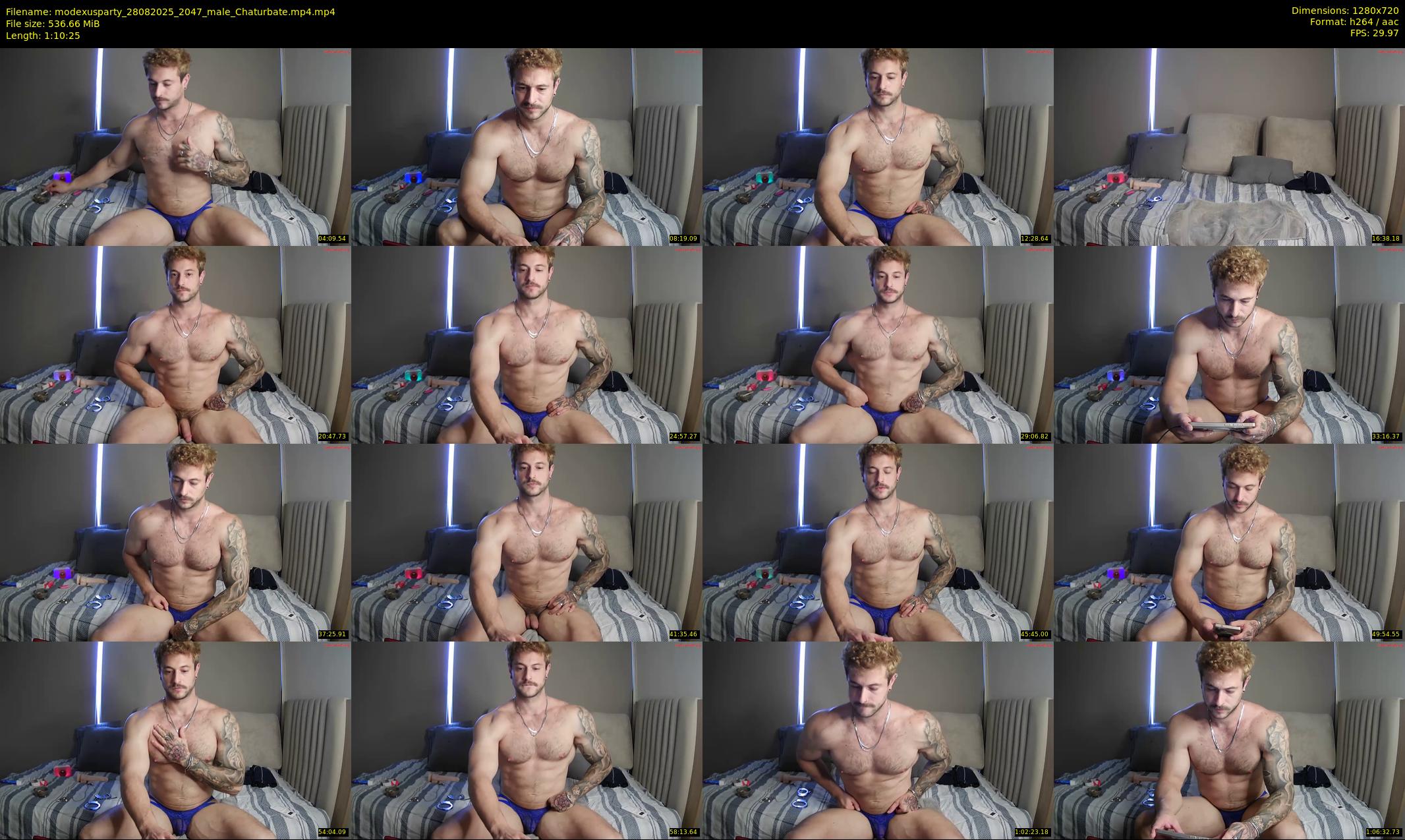 modexusparty — 71 minute Chaturbate male cam show recording, 720p, Aug 28, 2025