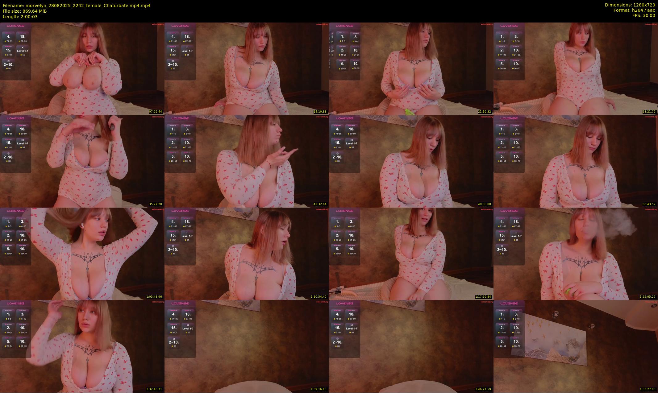 morvelyn — 121 minute Chaturbate female cam show recording, 720p, Aug 28, 2025