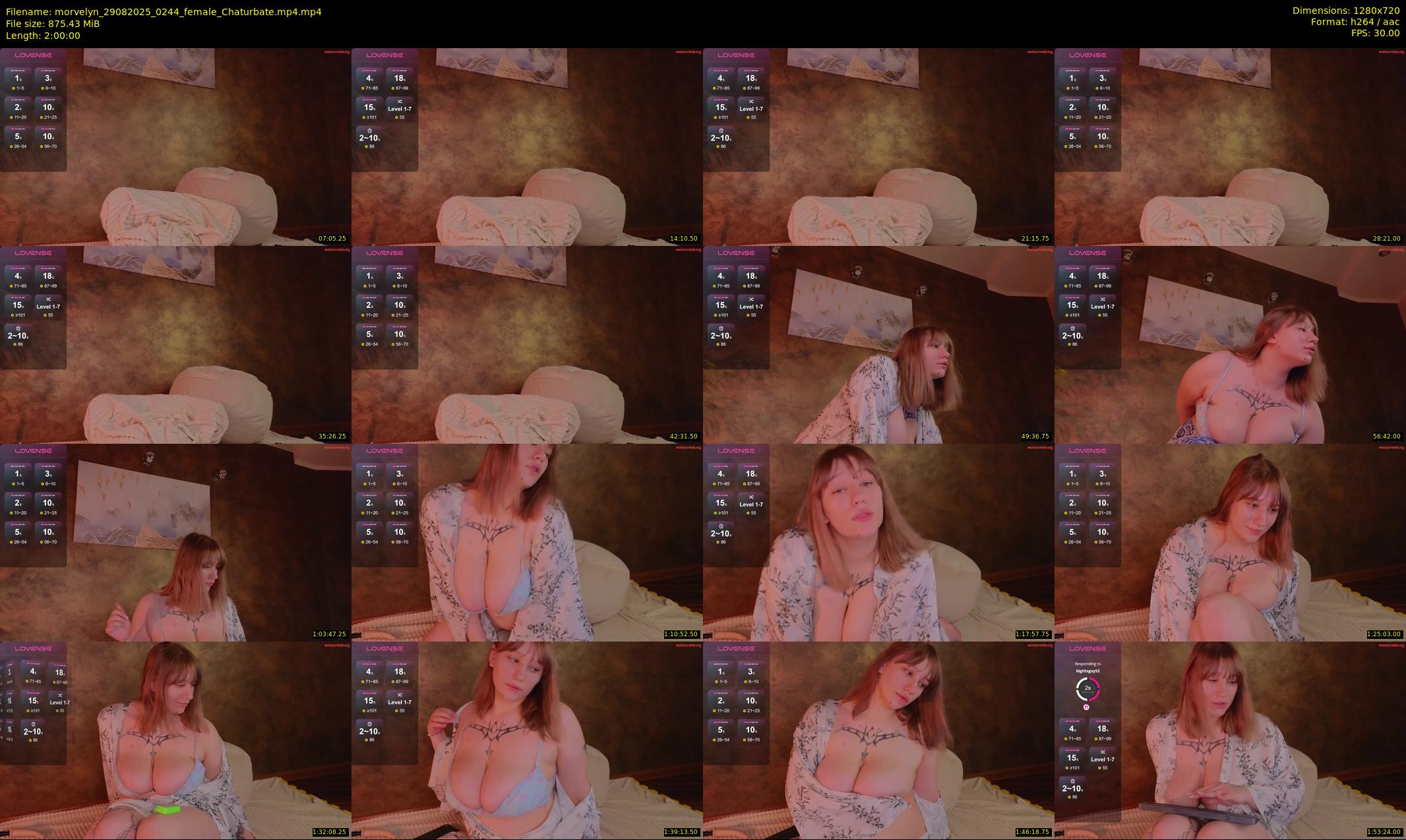 morvelyn — 120 minute Chaturbate female cam show recording, 720p, Aug 29, 2025