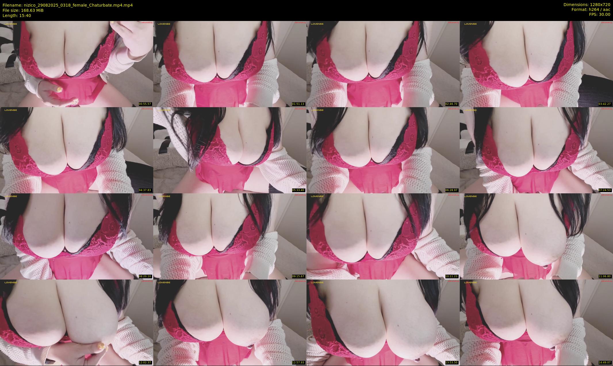 nizico — 16 minute Chaturbate female cam show recording, 720p, Aug 29, 2025