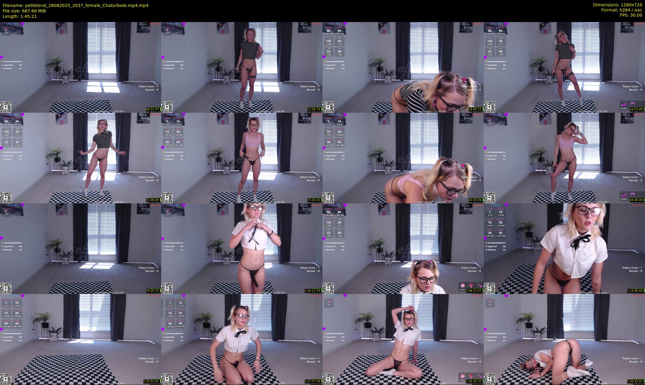 petitebrat — 106 minute Chaturbate female cam show recording, 720p, Aug 28, 2025