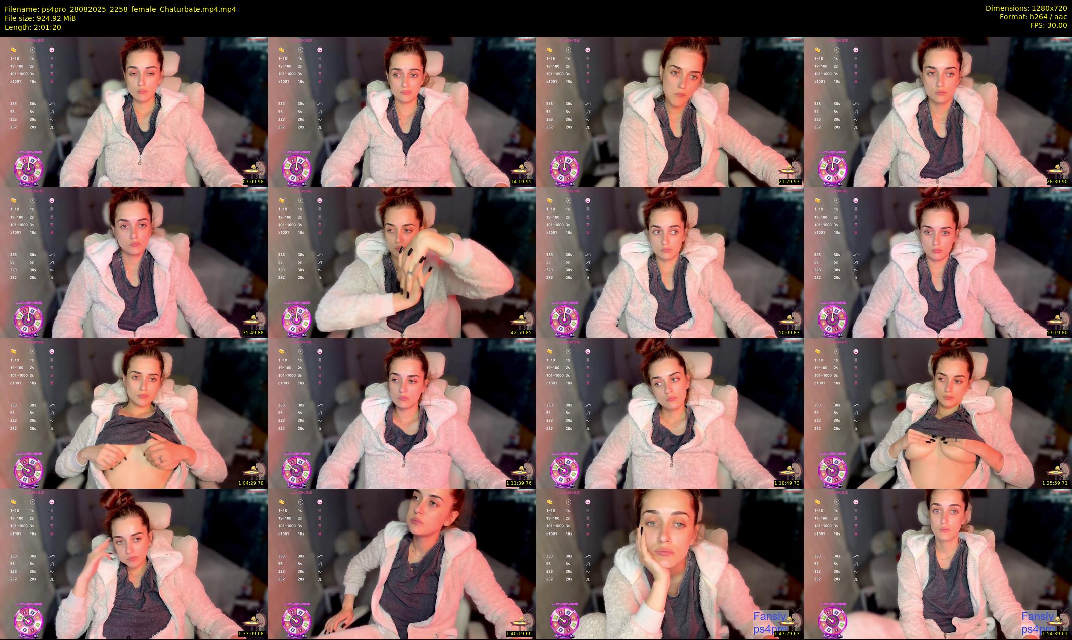 ps4pro — 122 minute Chaturbate female cam show recording, 720p, Aug 28, 2025