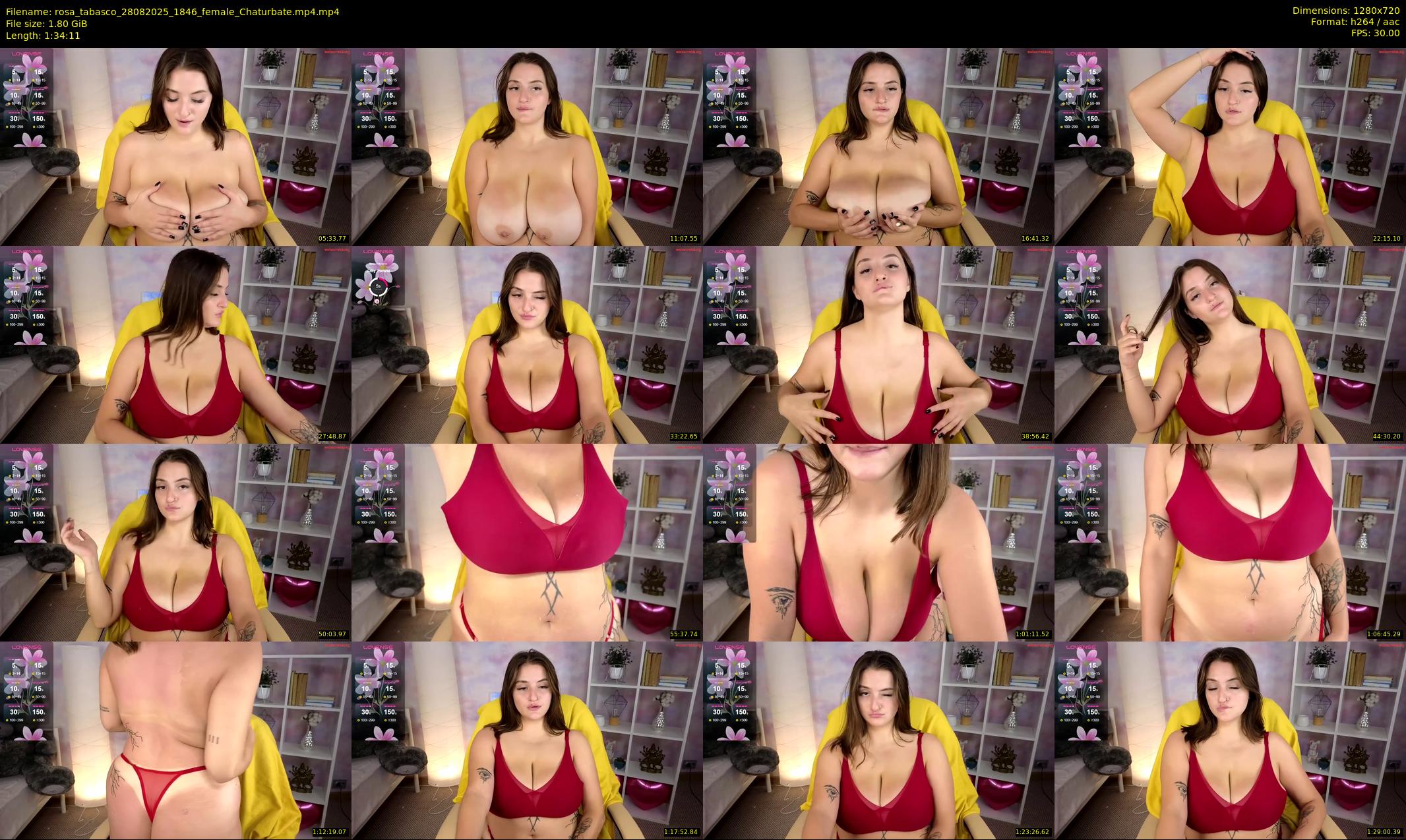 rosa_tabasco — 95 minute Chaturbate female cam show recording, 720p, Aug 28, 2025
