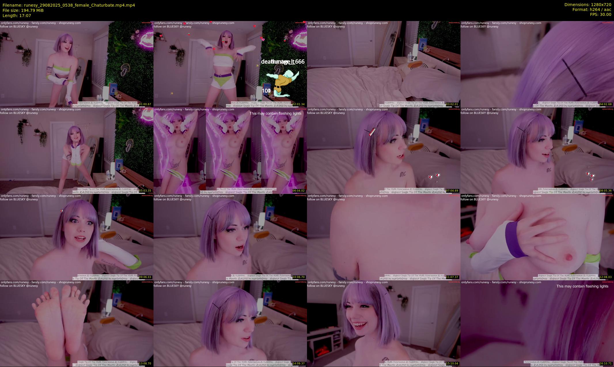 runesy — 18 minute Chaturbate female cam show recording, 720p, Aug 29, 2025