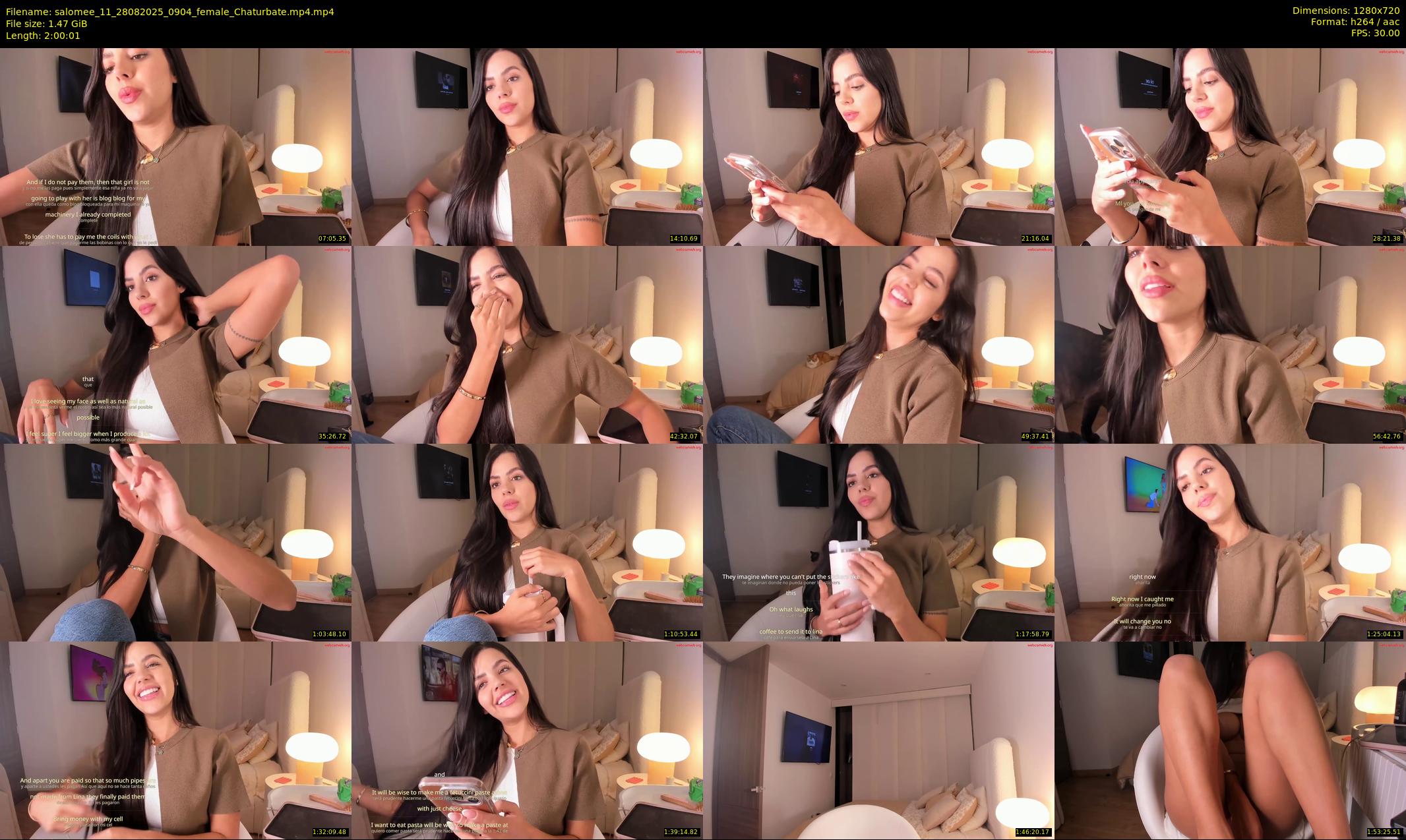 salomee_11 — 121 minute Chaturbate female cam show recording, 720p, Aug 28, 2025
