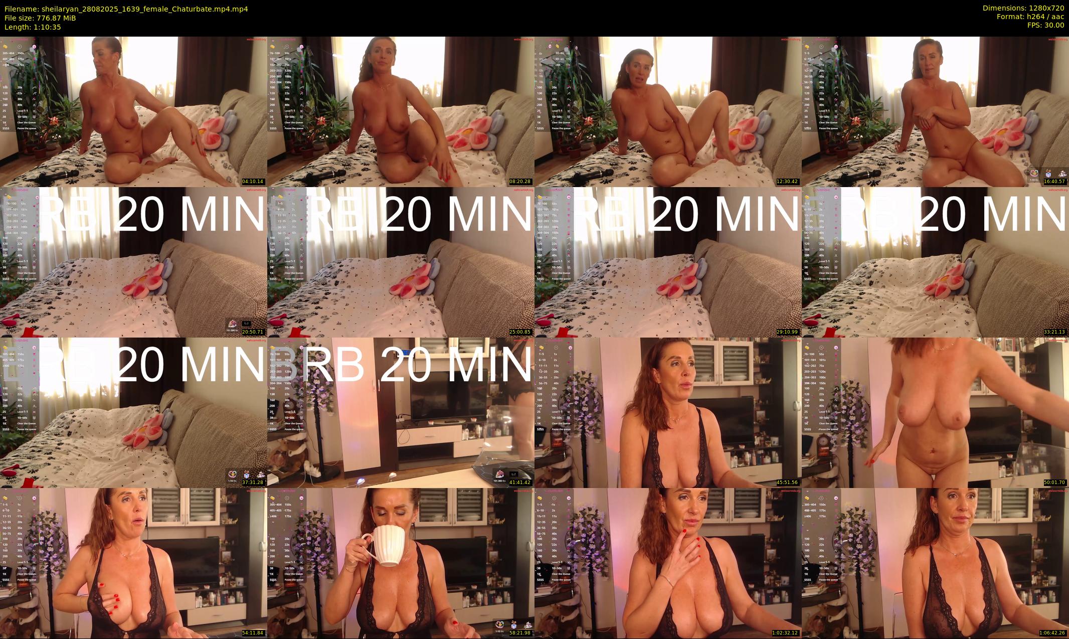 sheilaryan — 71 minute Chaturbate female cam show recording, 720p, Aug 28, 2025