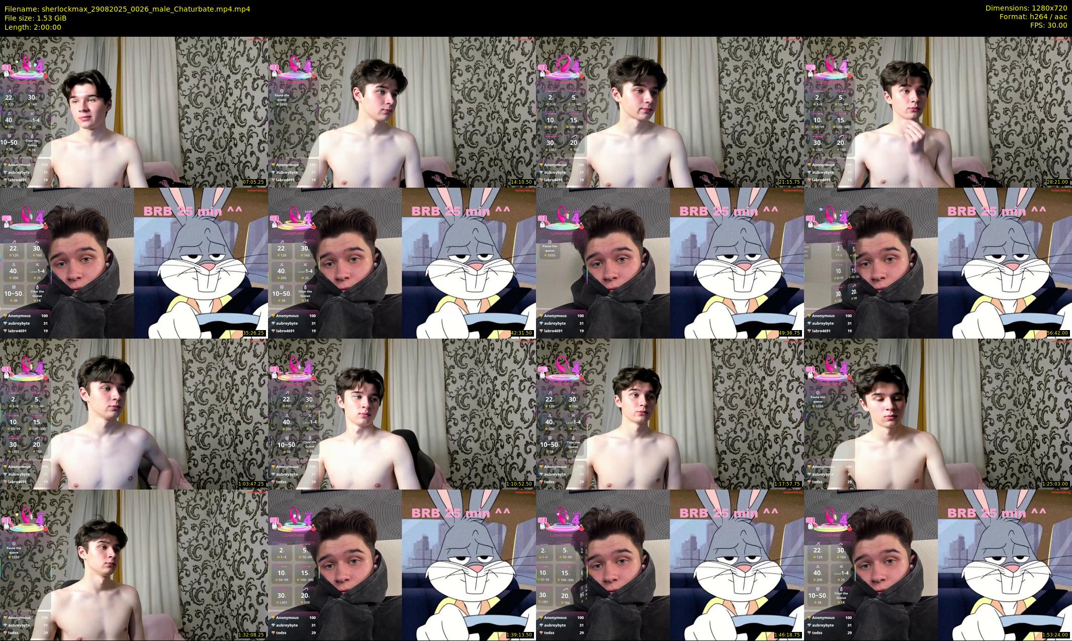 sherlockmax — 120 minute Chaturbate male cam show recording, 720p, Aug 29, 2025