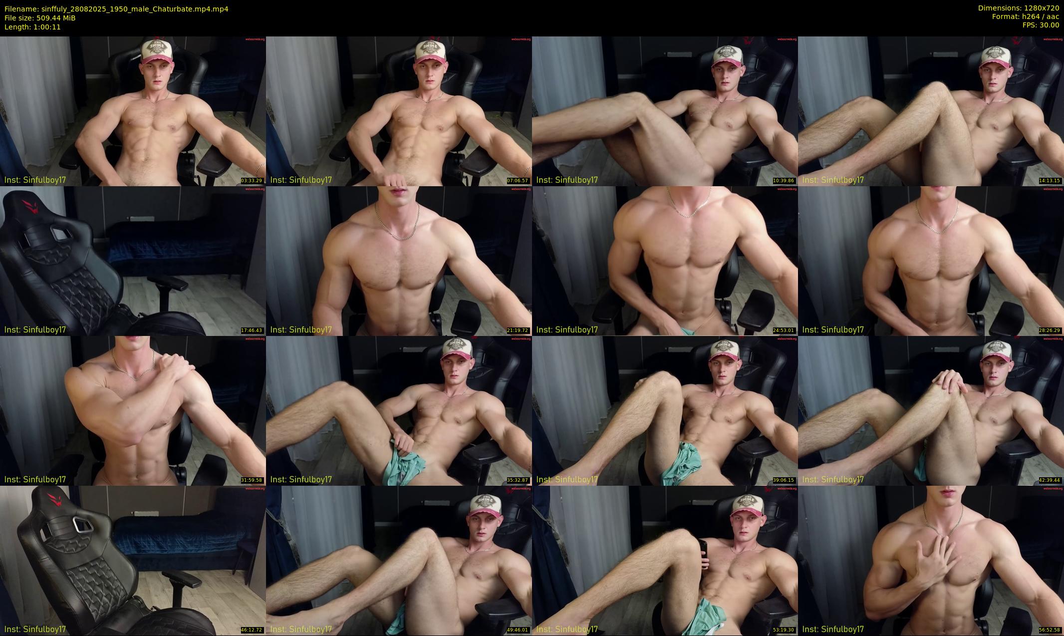 sinffuly — 61 minute Chaturbate male cam show recording, 720p, Aug 28, 2025
