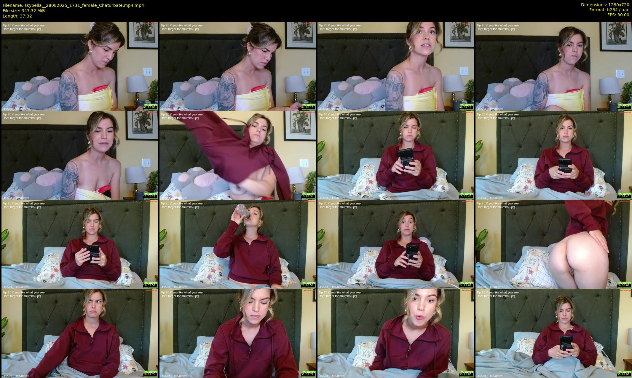 skybella_ — 38 minute Chaturbate female cam show recording, 720p, Aug 28, 2025