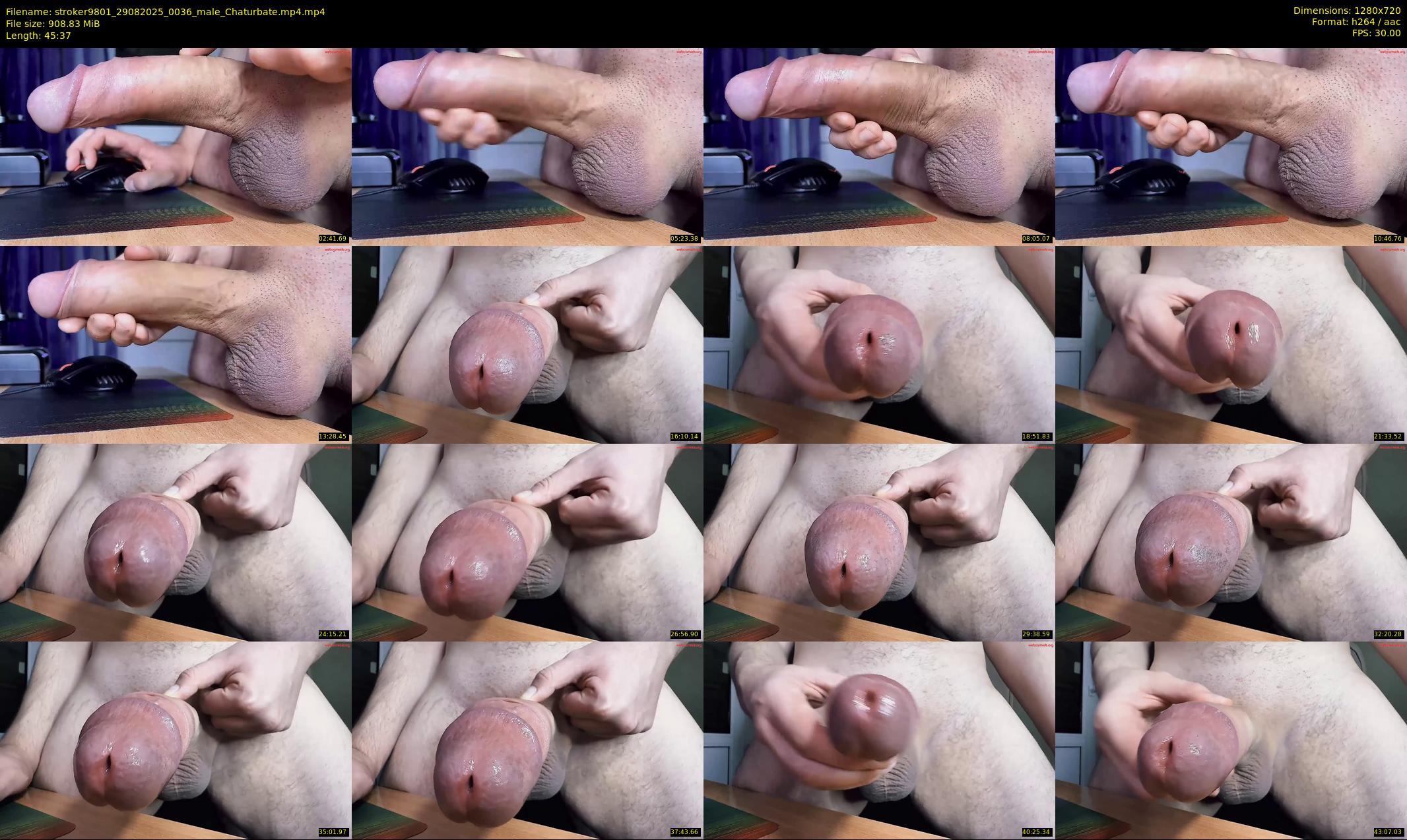 stroker9801 — 46 minute Chaturbate male cam show recording, 720p, Aug 29, 2025