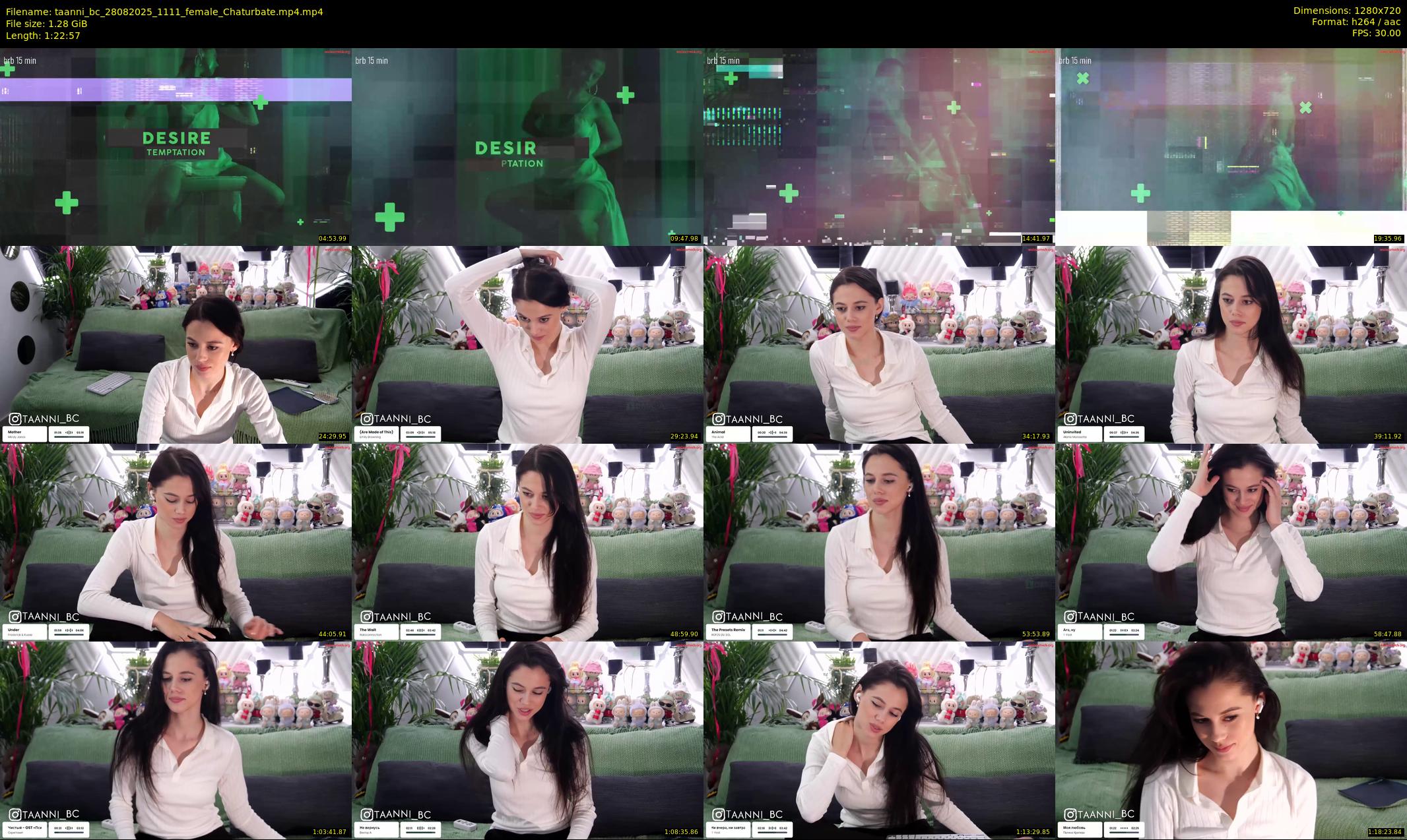 taanni_bc — 83 minute Chaturbate female cam show recording, 720p, Aug 28, 2025