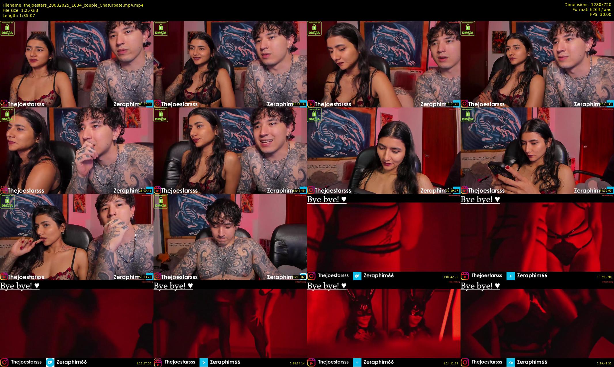thejoestars — 96 minute Chaturbate couple cam show recording, 720p, Aug 28, 2025