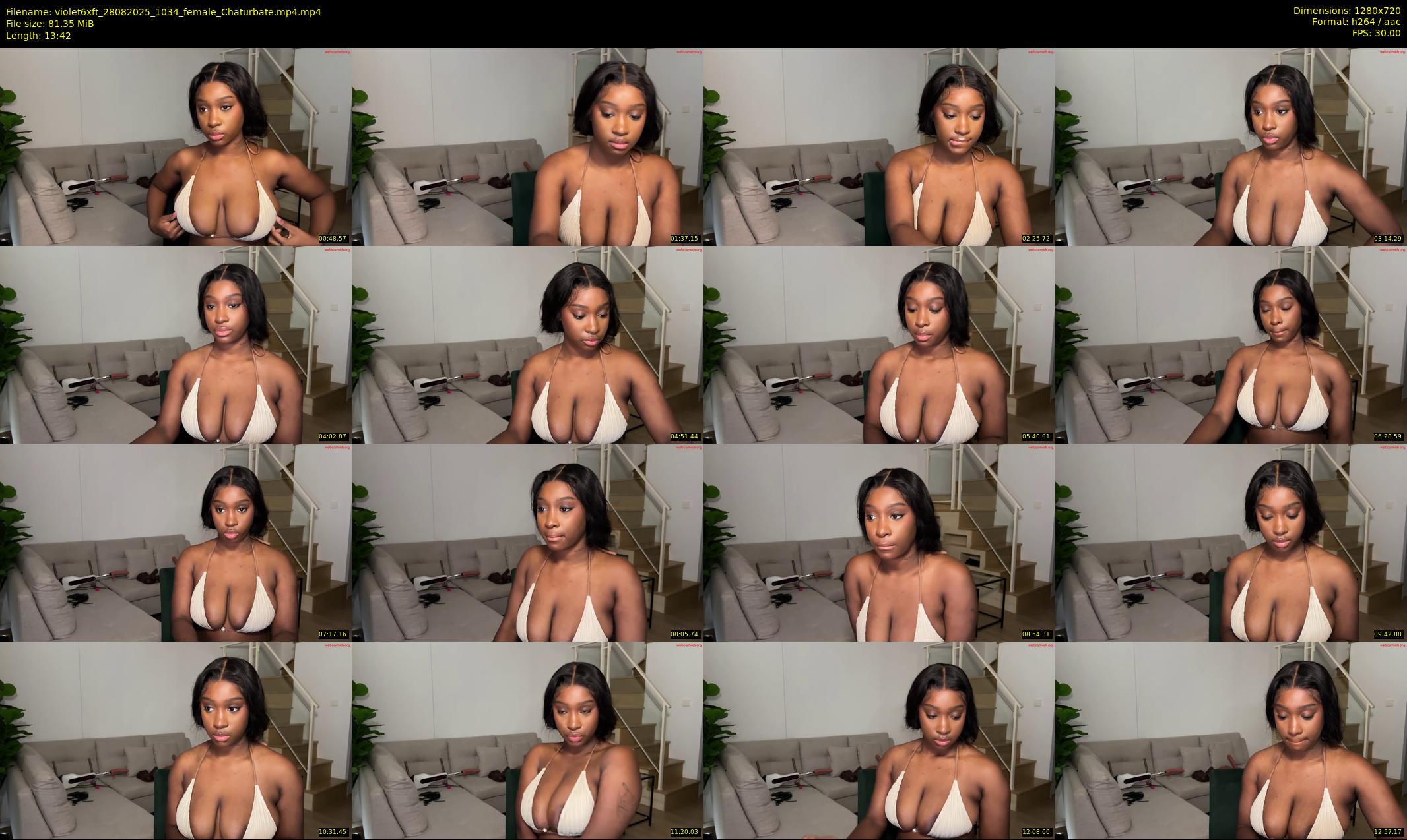 violet6xft — 14 minute Chaturbate female cam show recording, 720p, Aug 28, 2025