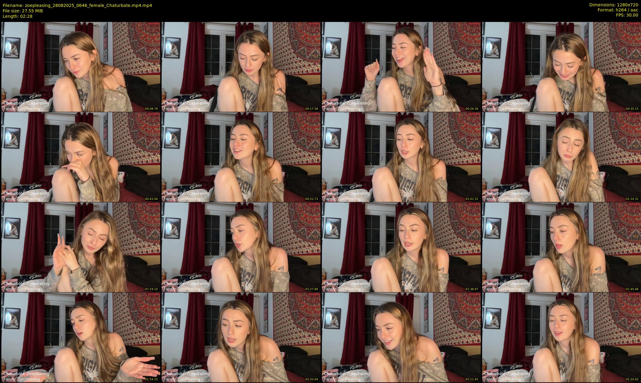 zoepleasing — 3 minute Chaturbate female cam show recording, 720p, Aug 28, 2025
