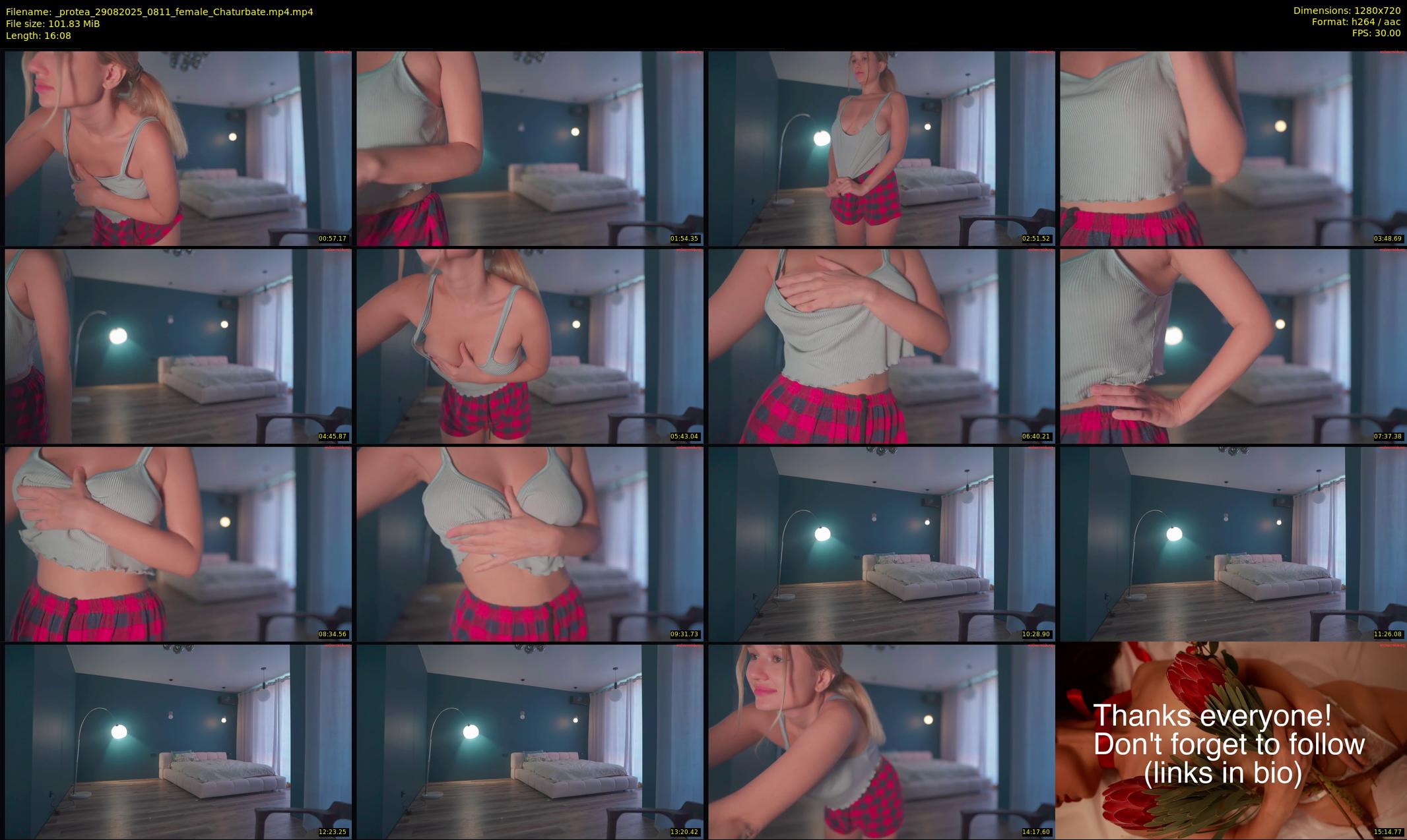 _protea — 17 minute Chaturbate female cam show recording, 720p, Aug 29, 2025