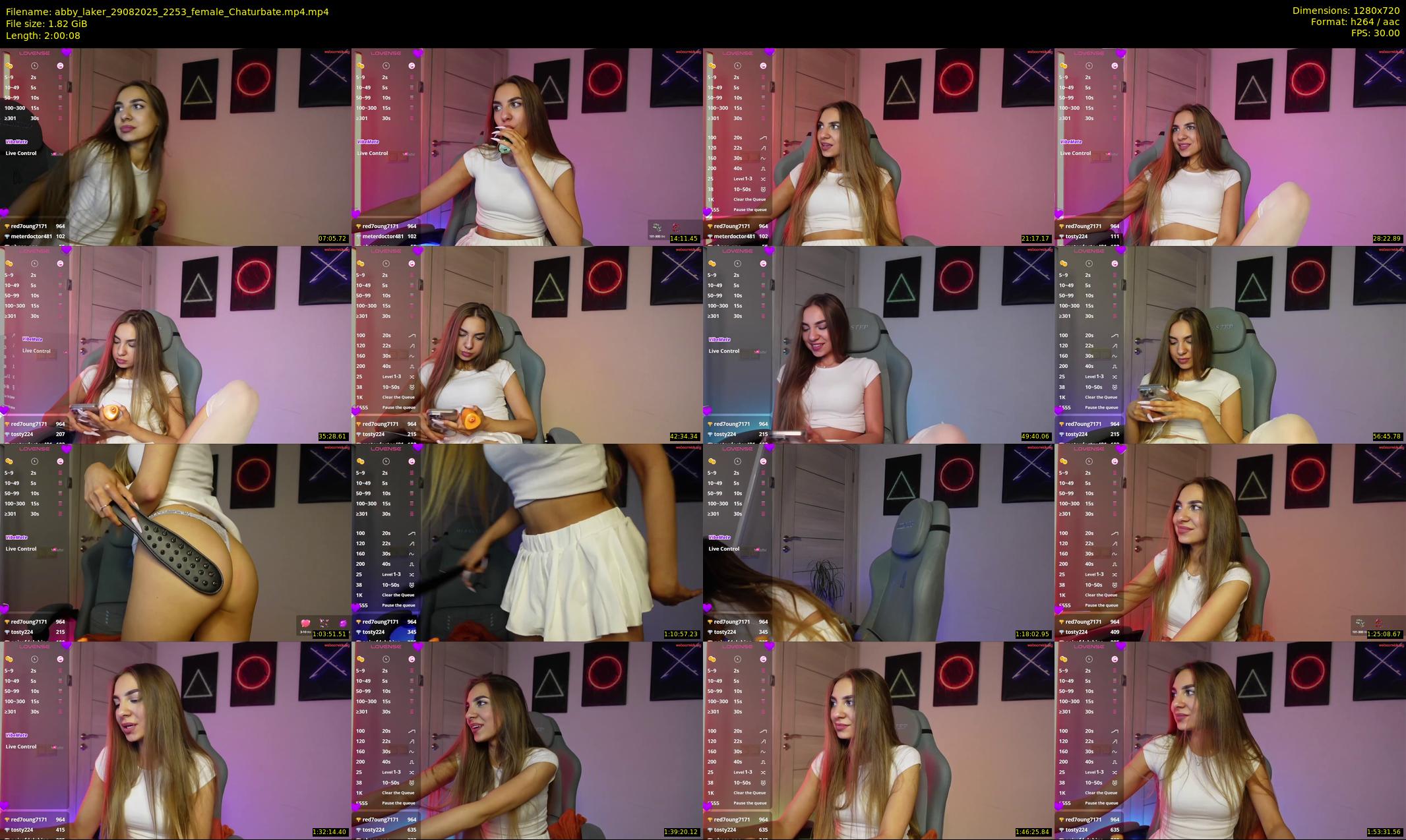 abby_laker — 121 minute Chaturbate female cam show recording, 720p, Aug 29, 2025