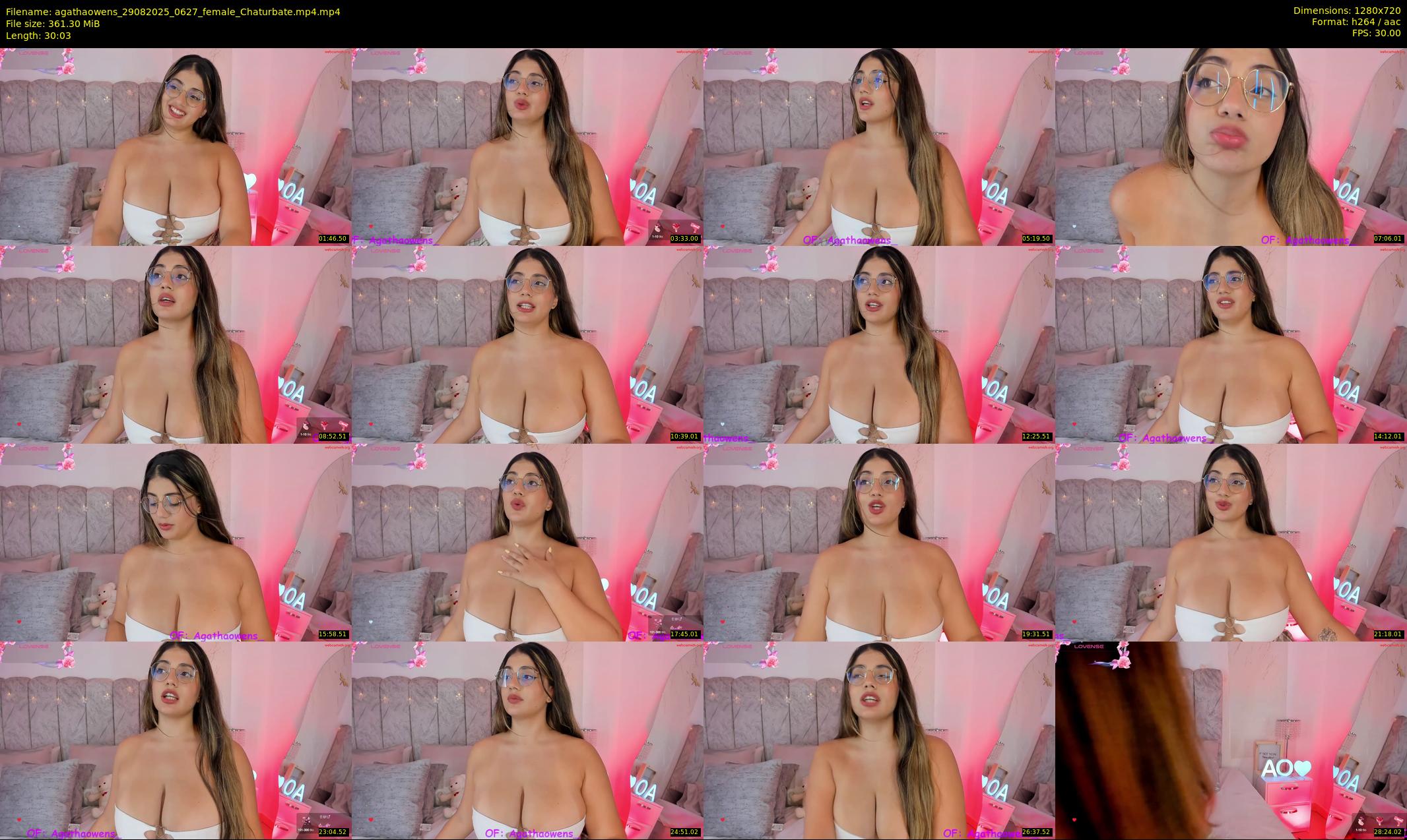 agathaowens — 31 minute Chaturbate female cam show recording, 720p, Aug 29, 2025