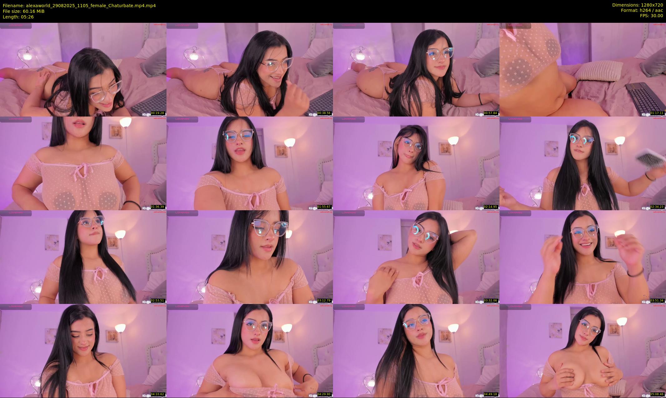 alexaworld — 6 minute Chaturbate female cam show recording, 720p, Aug 29, 2025