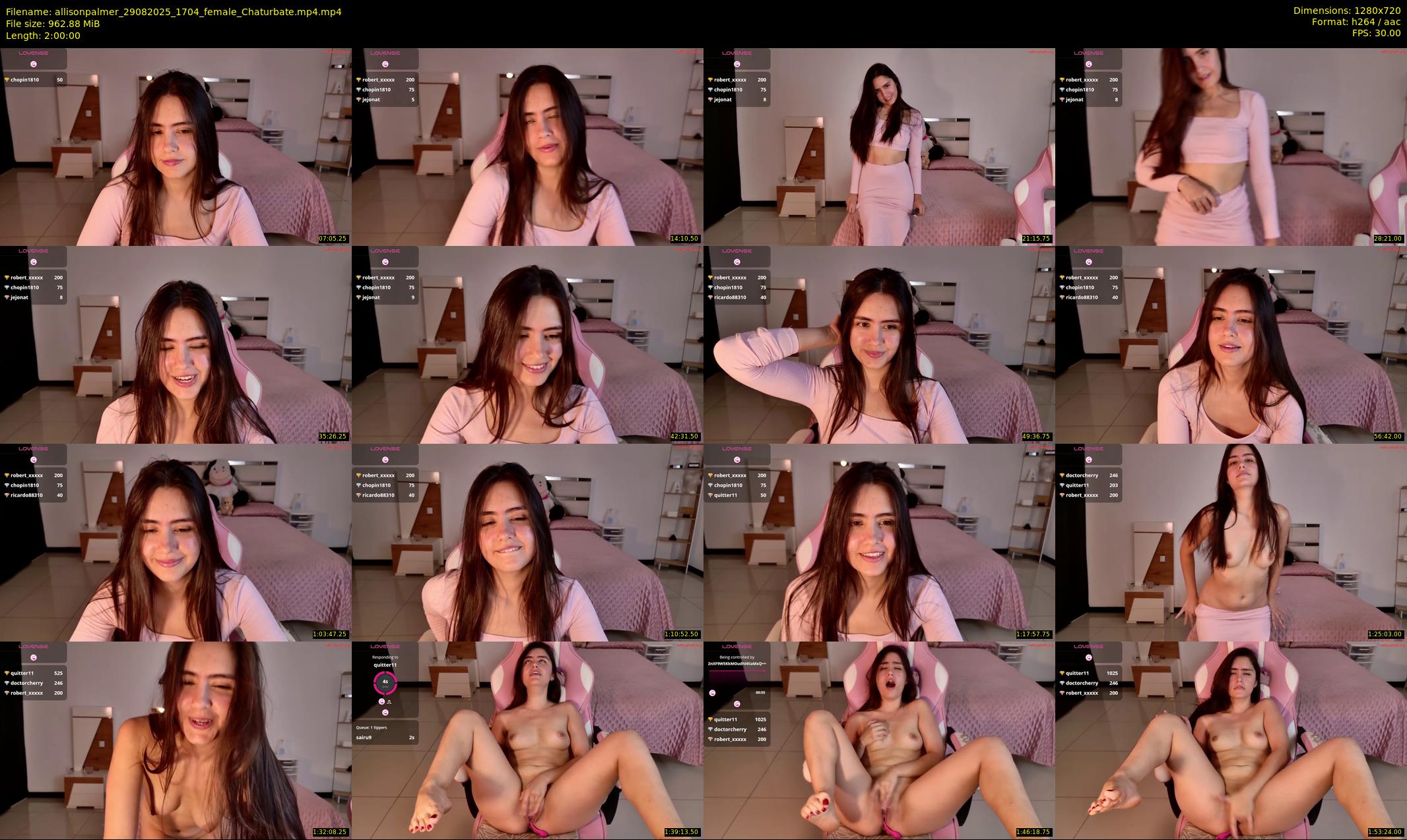 allisonpalmer — 120 minute Chaturbate female cam show recording, 720p, Aug 29, 2025