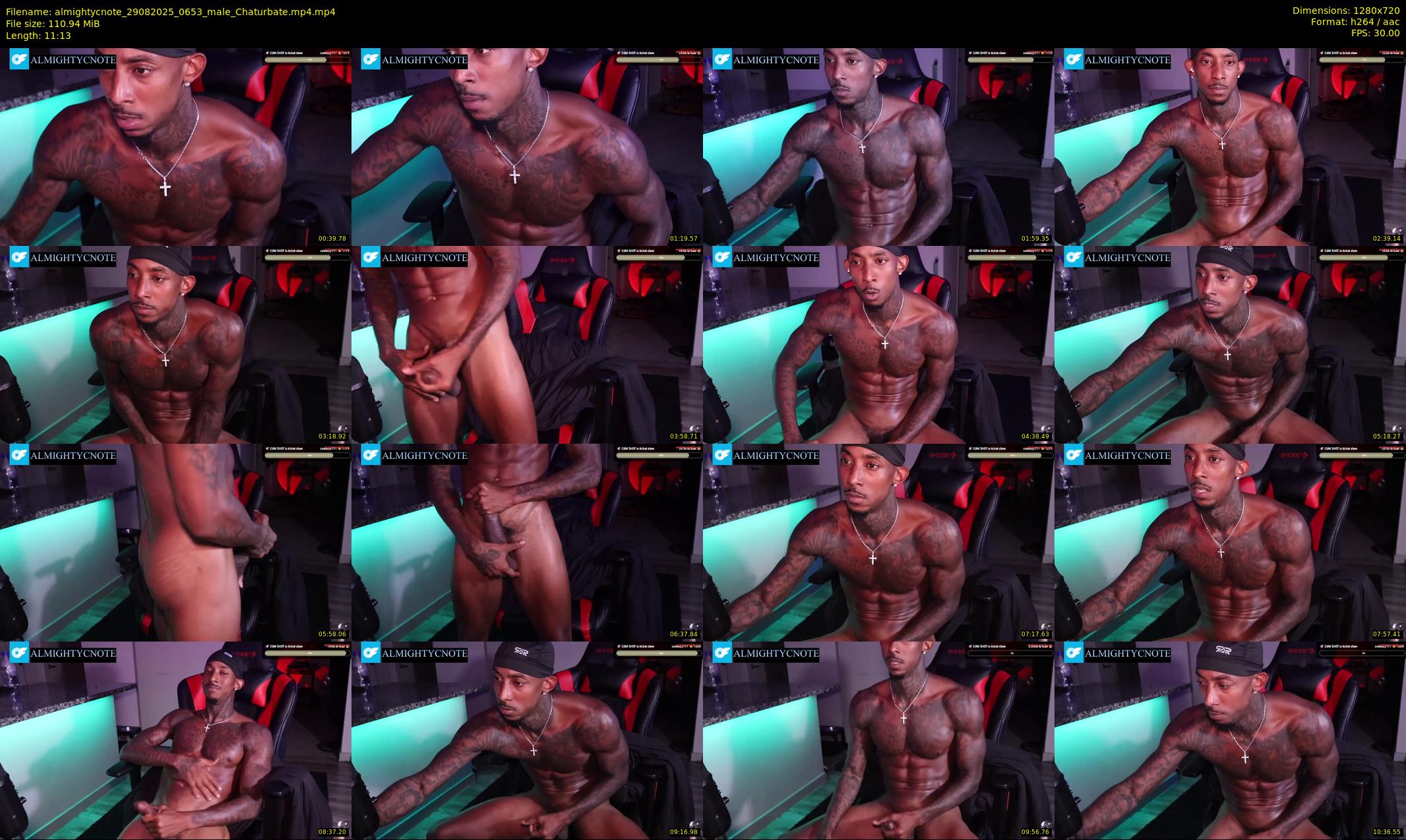 almightycnote — 12 minute Chaturbate male cam show recording, 720p, Aug 29, 2025