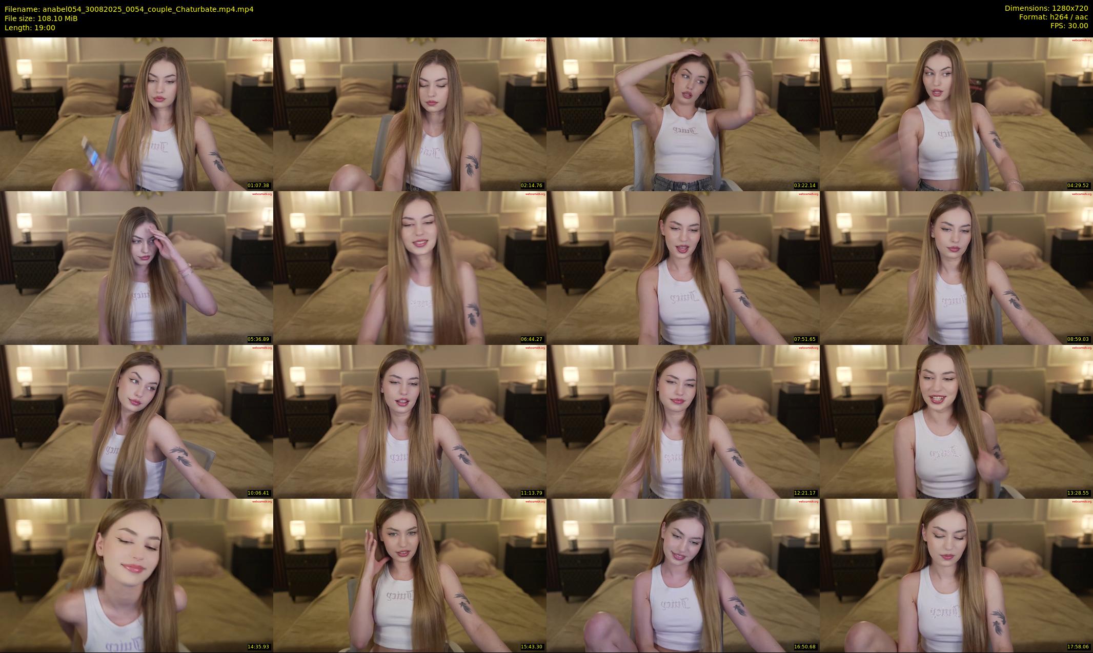 anabel054 — 19 minute Chaturbate female cam show recording, 720p, Aug 30, 2025